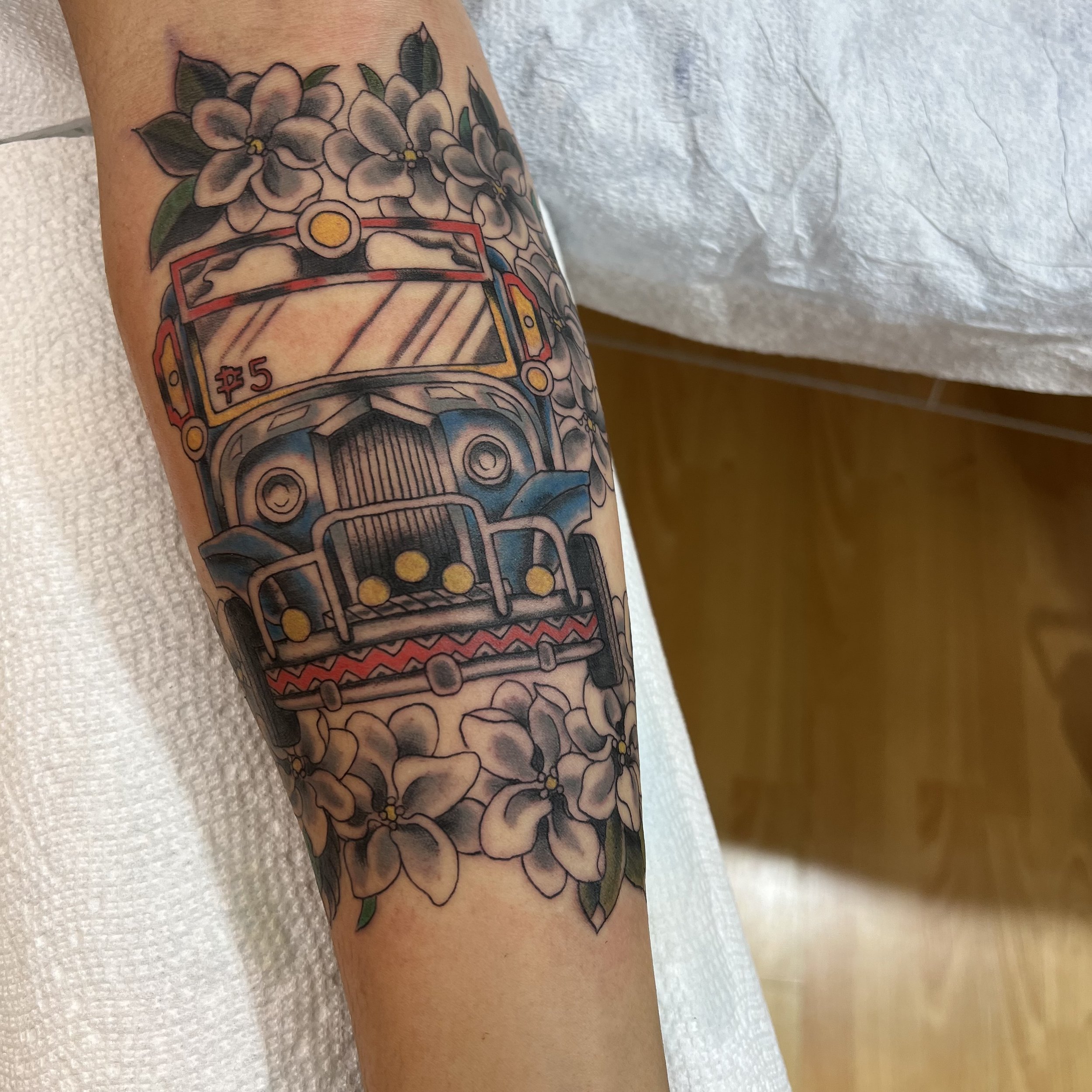 Jeepney with Sampaguita