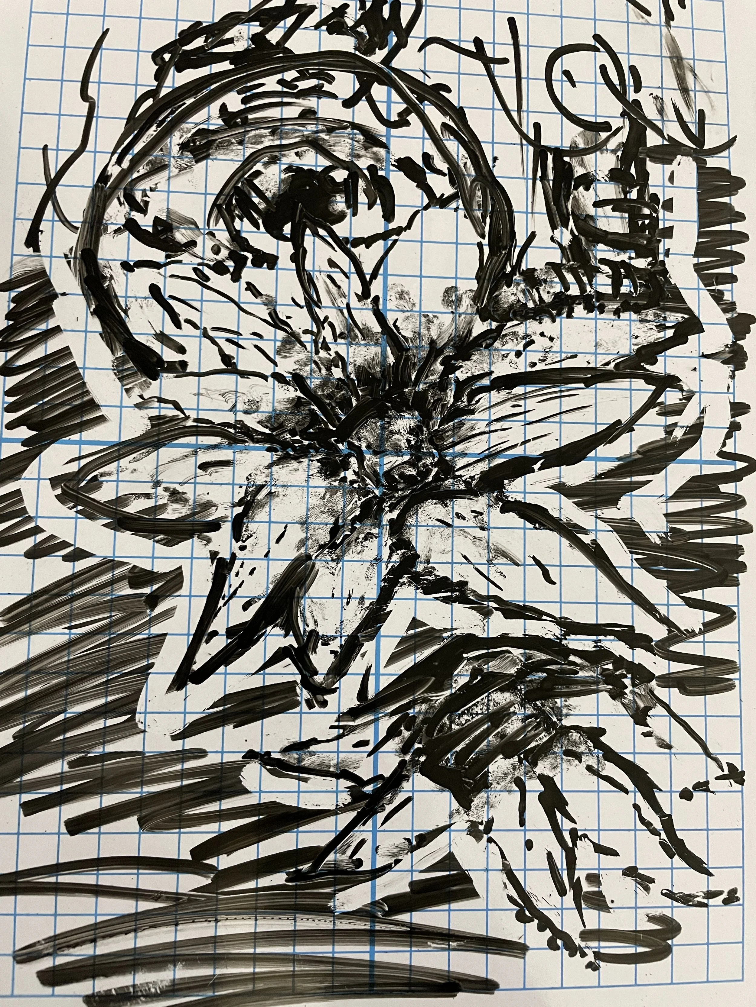 Boy looking at flower 2024