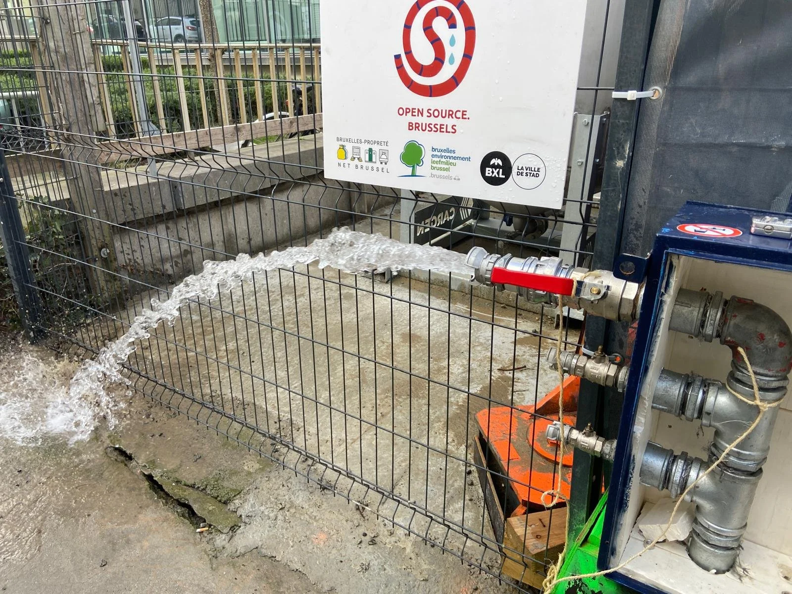 Onmoetingsmoment op de Realex-werf / Moment de rencontre sur le chantier Realex