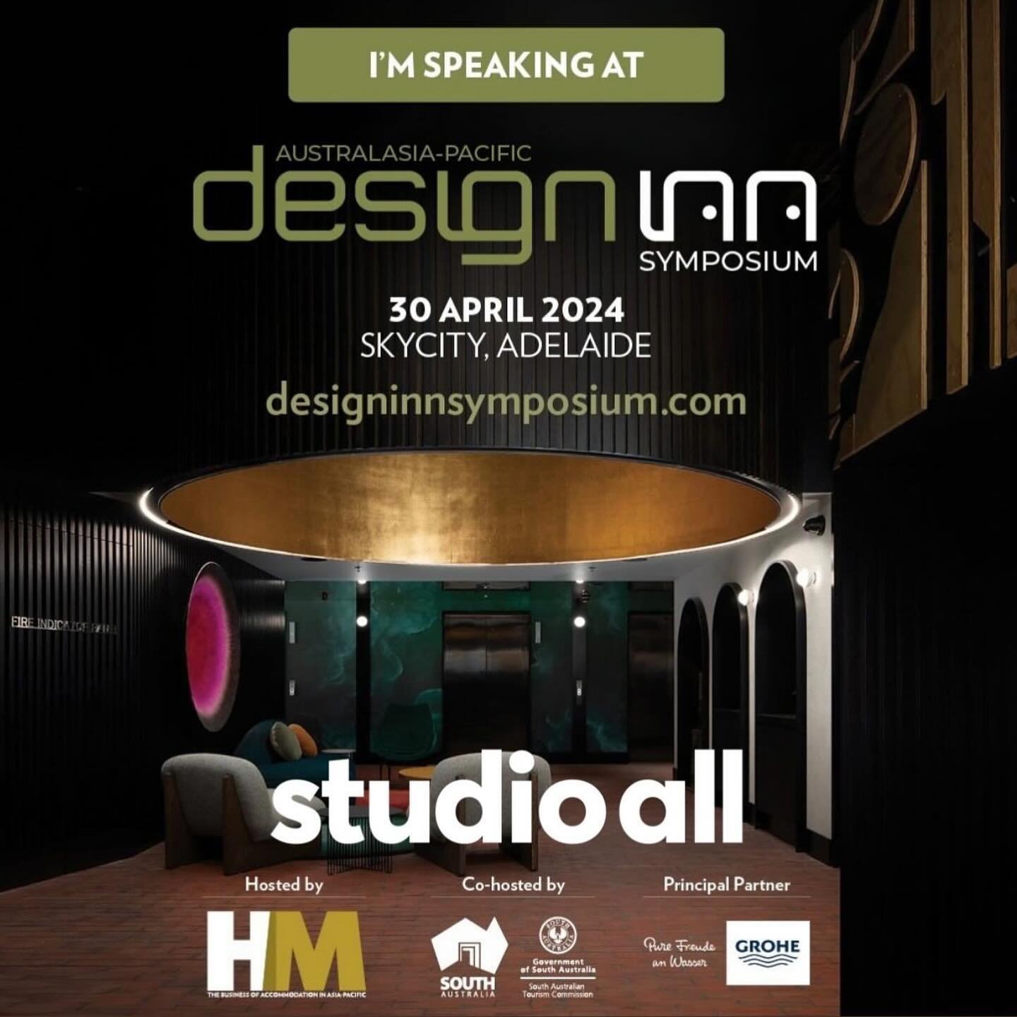 Thrilled to announce that Studio All will be guest speaking at the Design Inn and AHICE Hotel Conferences next week in Adelaide! 🎉

Join us as we dive into the latest trends and innovations in lighting design and hospitality. Don&rsquo;t miss out on