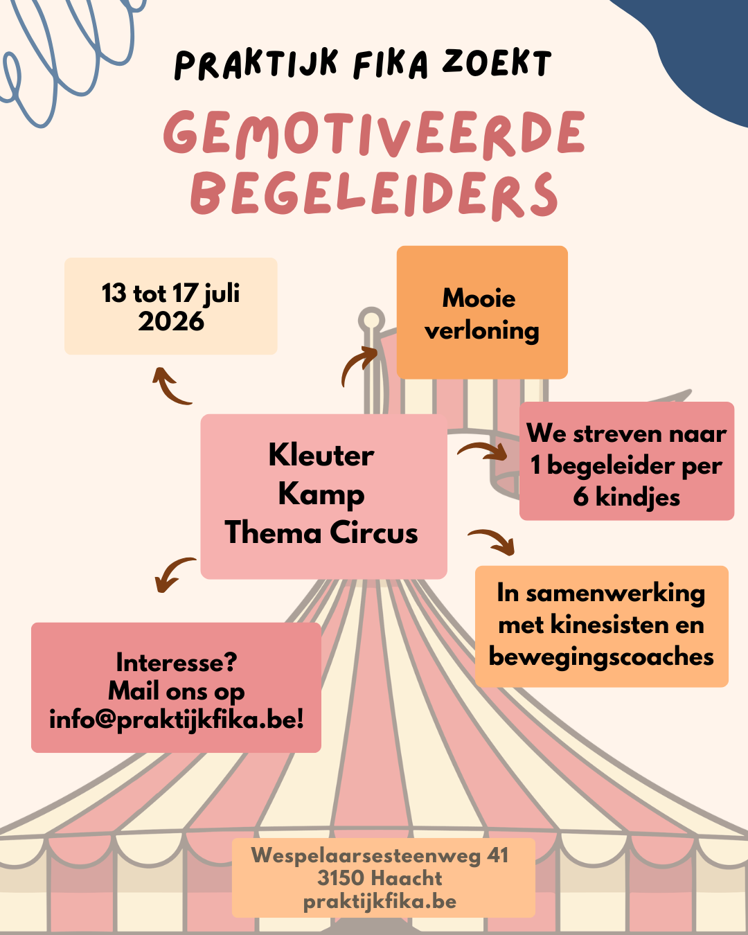 Kleuterkamp begeleiders