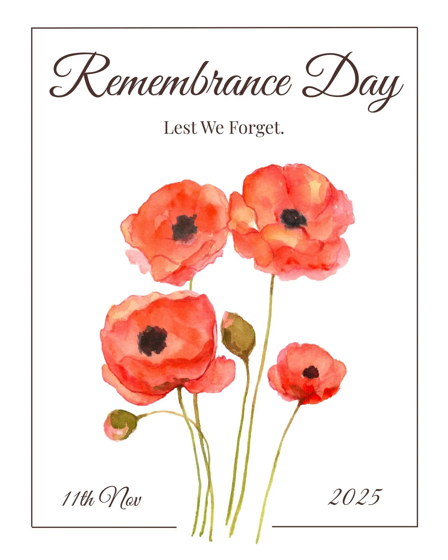 Lest We Forget.
Today, we want to honour the courage, sacrifice, and service of those who have fought and served for our country. Your courage will never be forgotten.