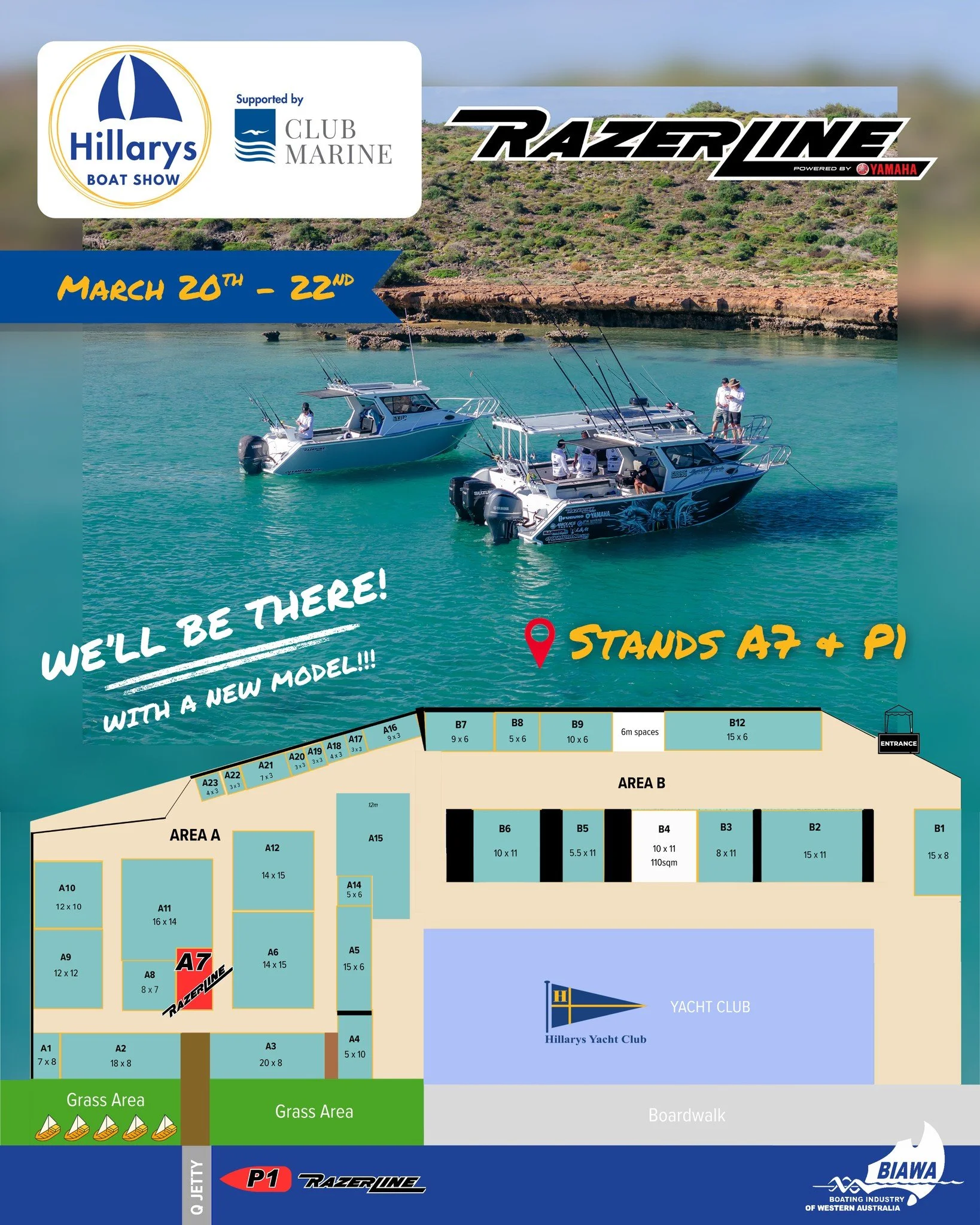 @hillarysboatshow  𝐬𝐭𝐚𝐫𝐭𝐬 𝐭𝐡𝐢𝐬 𝐅𝐫𝐢𝐝𝐚𝐲!

Come and see the Razerline lineup at 𝐒𝐭𝐚𝐧𝐝 𝐀𝟕 𝐚𝐧𝐝 𝐏𝐞𝐧 𝐏𝟏.

On display will be an 8500 XL Montebello Special, 10500 RSV Hardtop, and the first public showing of our brand new 6300 