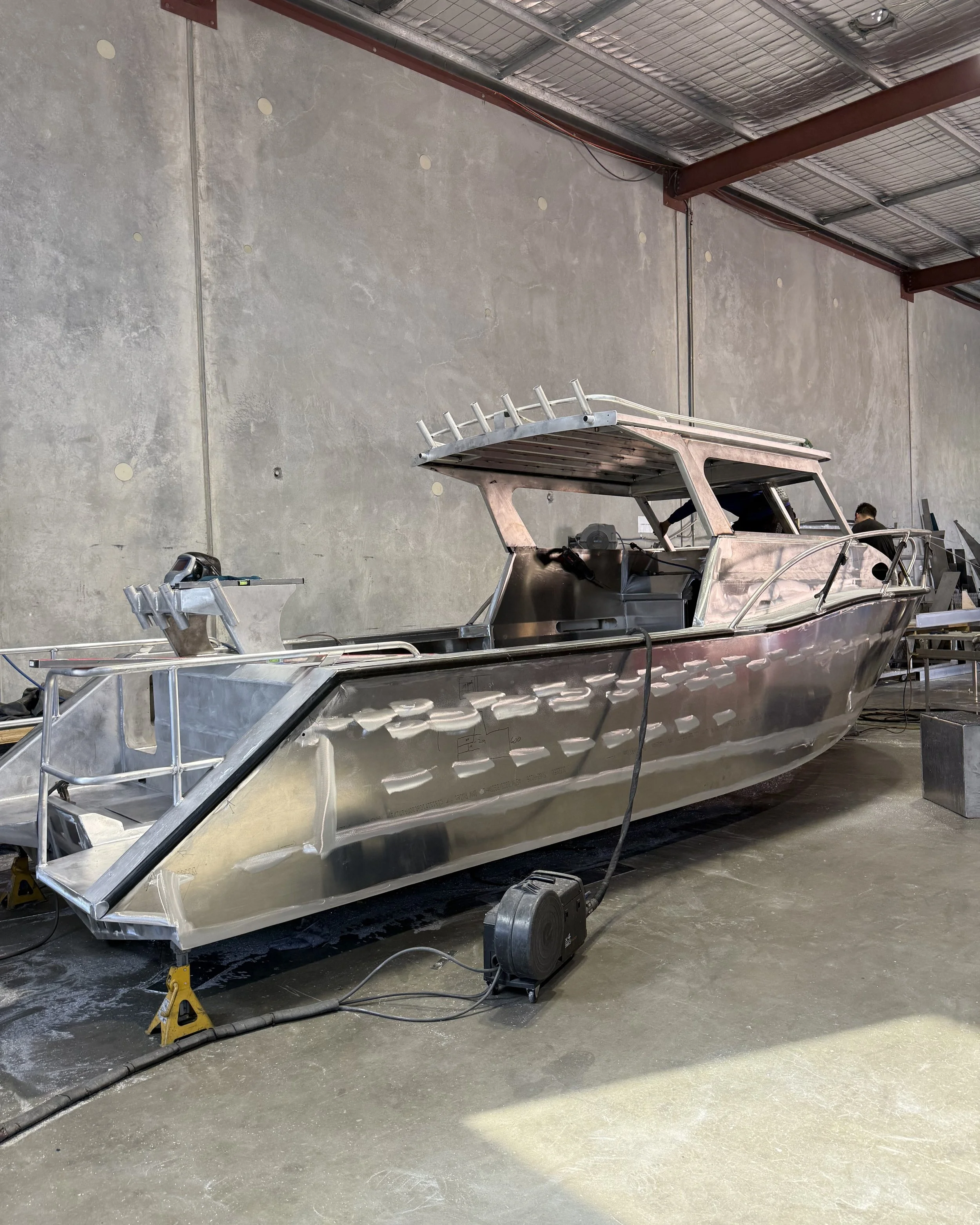 The trucks may have already left for SCIBS, but the aluminium workshop hasn't slowed down for a second, with fabrication continuing across multiple new projects.

We've also recently welcomed two new fabricators into the aluminium workshop, and they'