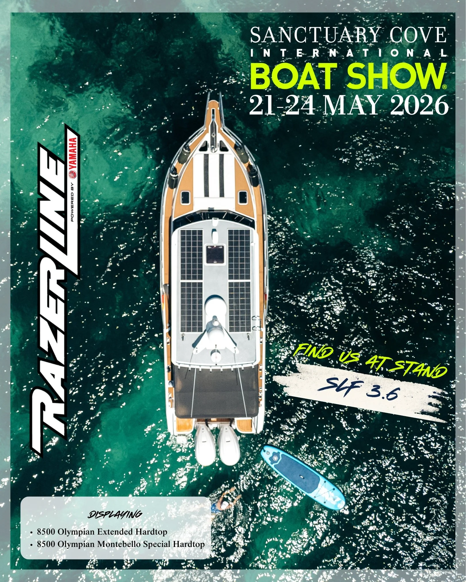 SCIBS 3RD DAY 🛥️⚓️
Another big day here at Sanctuary Cove! 🔥

Our custom Razerline builds have been drawing plenty of attention at Stand 𝗦𝗟𝗙𝟯.𝟲, giving people the chance to experience the space, practicality and offshore capability Razerline i
