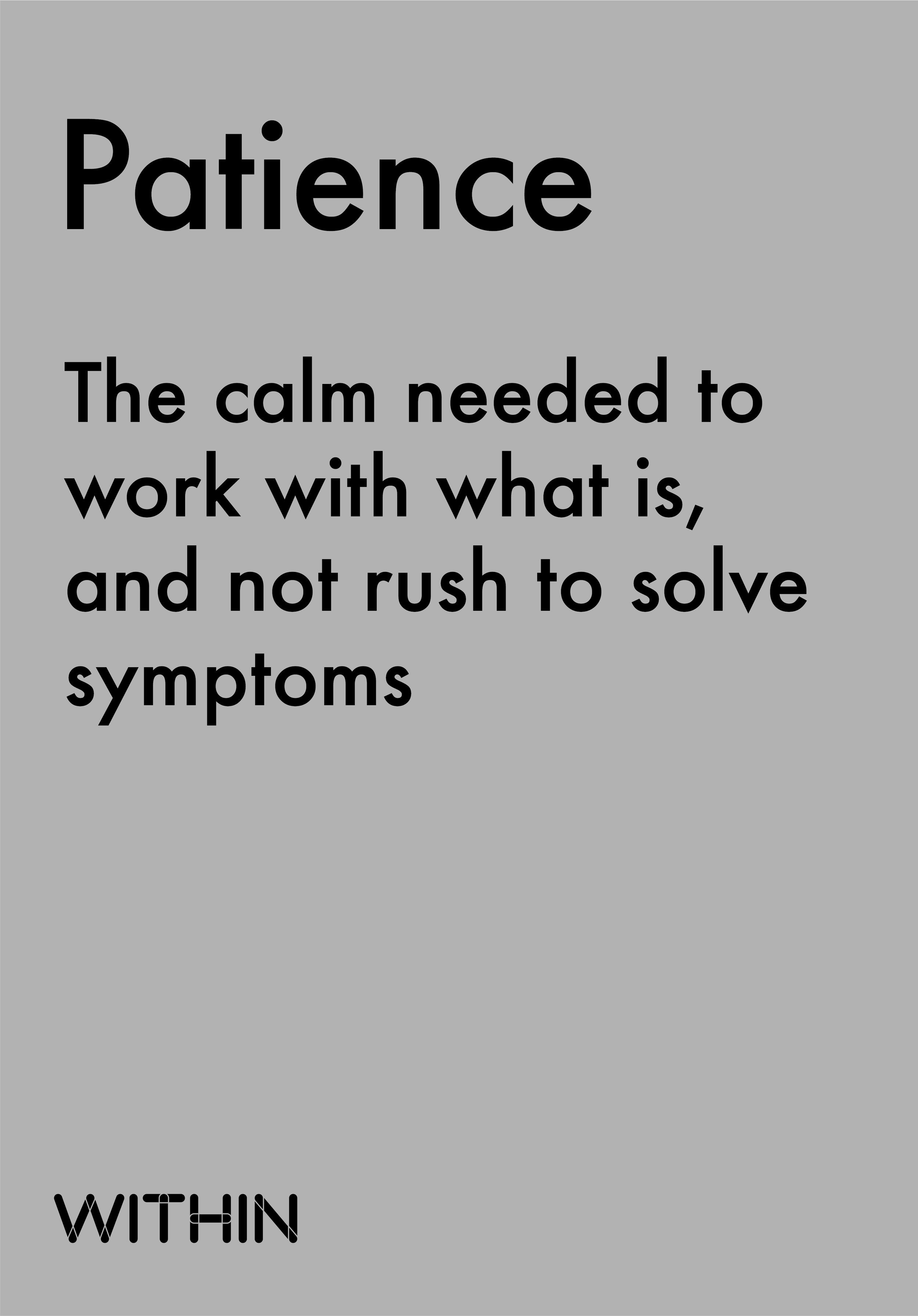 Human-Centred Leadership Values 7 Patience
