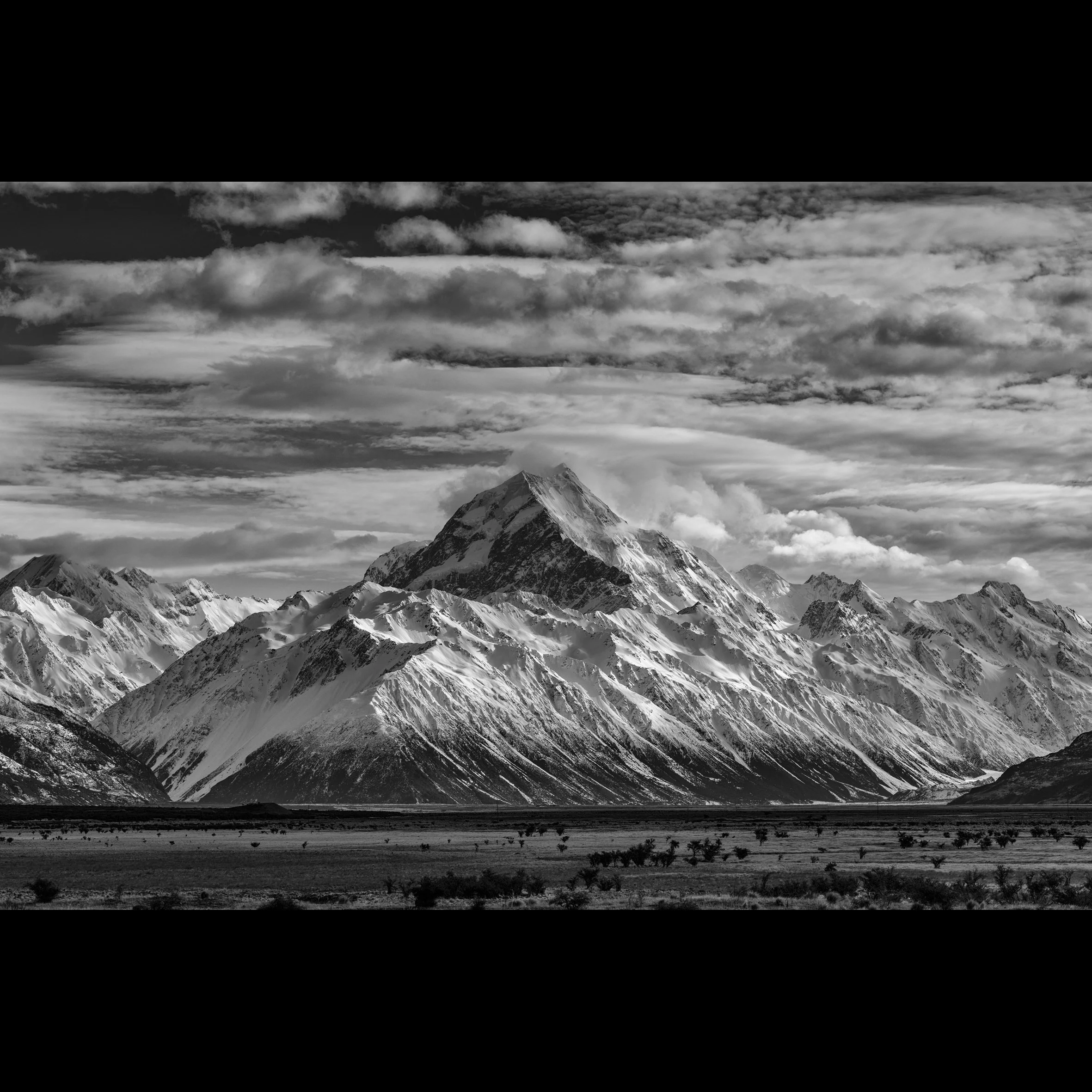 Mt. Cook B&W