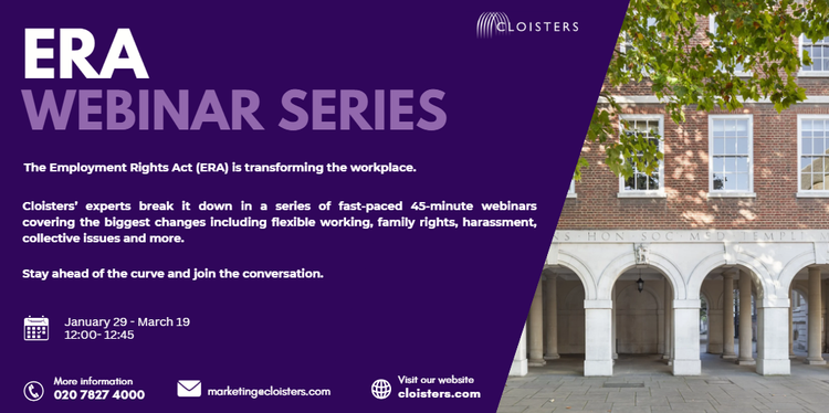 Employment Rights Act Webinar Series — Cloisters