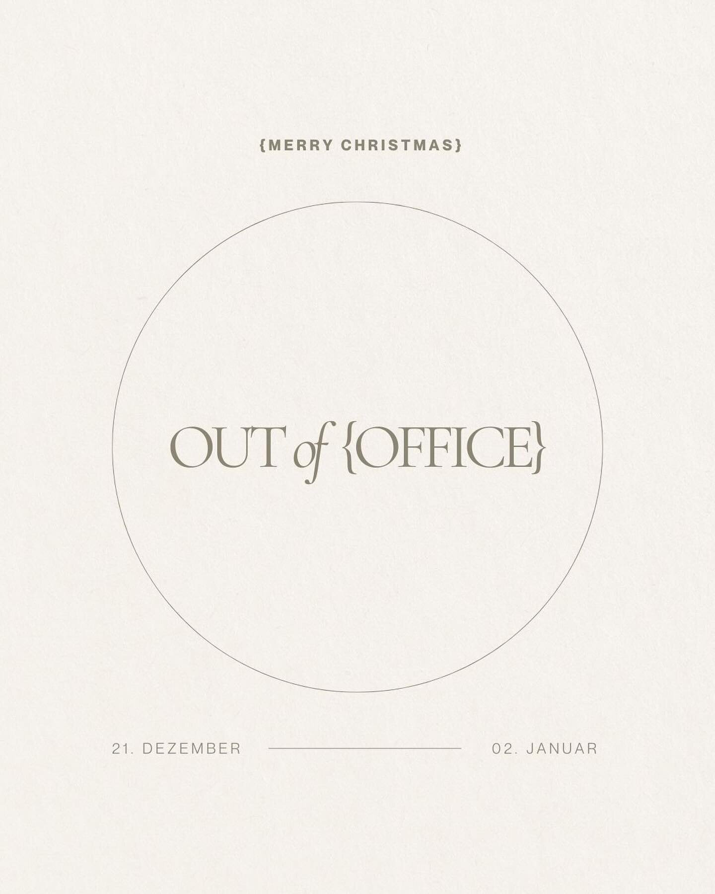 Out Of Office 💫

Habt ein paar wundervolle letzte Tage in diesem Jahr &amp; einen ruhigen &Uuml;bergang &mdash; #seeyousoon ✨
