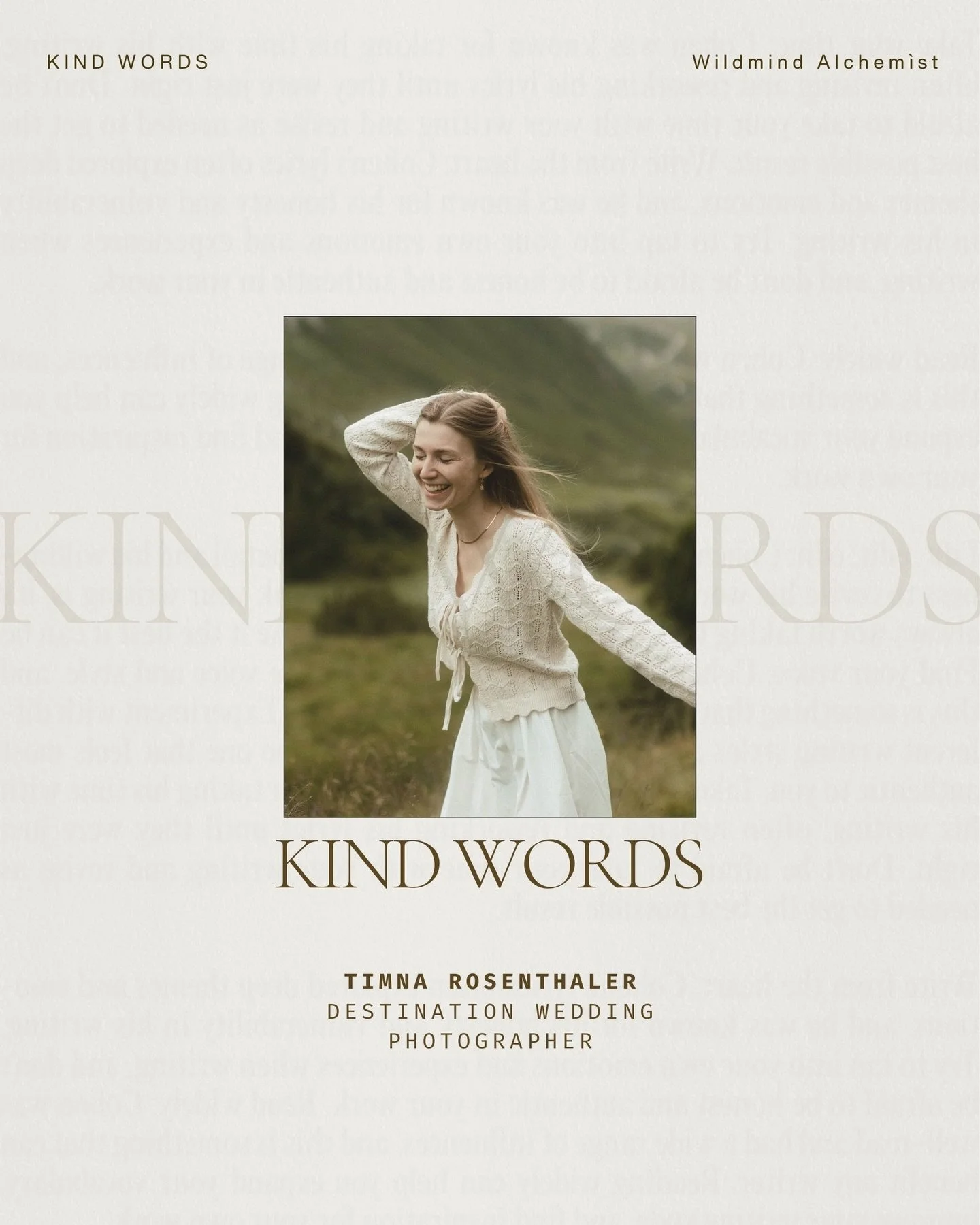 Als Timna im April zu mir kam, hatte sie bereits eine sch&ouml;ne, &uuml;bersichtliche Website. ✨

Doch ihr Business hatte sich weiterentwickelt &ndash; und das Branding sollte das widerspiegeln: weg von klassischer Hochzeitsfotografie, hin zu einem 