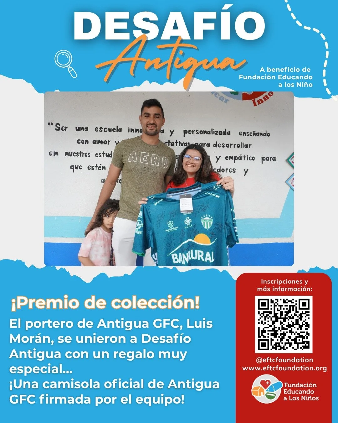 โฝ๐ ¡Premio de colección!
El portero de Antigua GFC, @luis_josemoran ๐, se unió a Desafío Antigua con un regalo muy especial…
๐ ¡Una camiseta oficial de Antigua GFC firmada por todo el equipo!
๐ ¡Y po