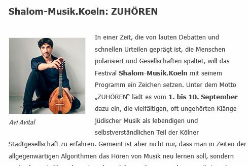 Shalom-Musik.Koeln: ZUHÖREN
