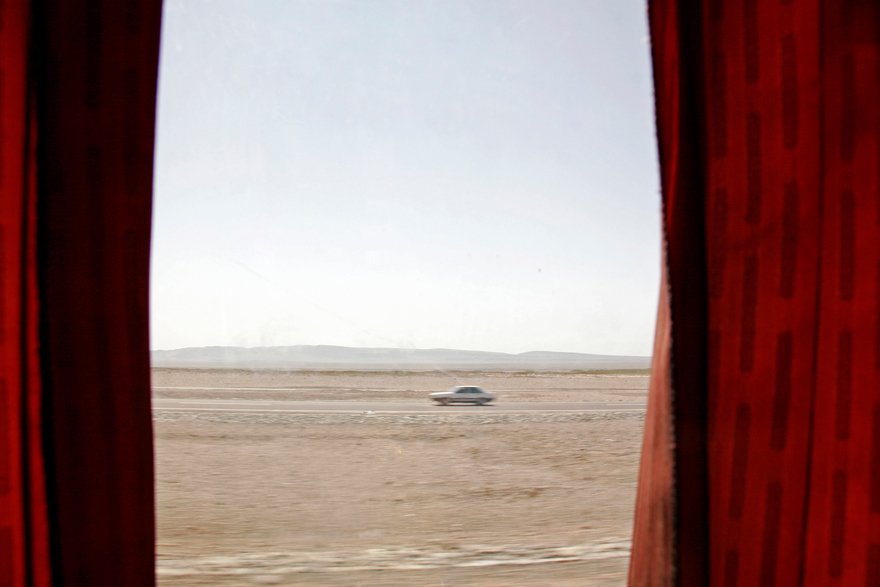  Travelling across the desert towards Turpan. 