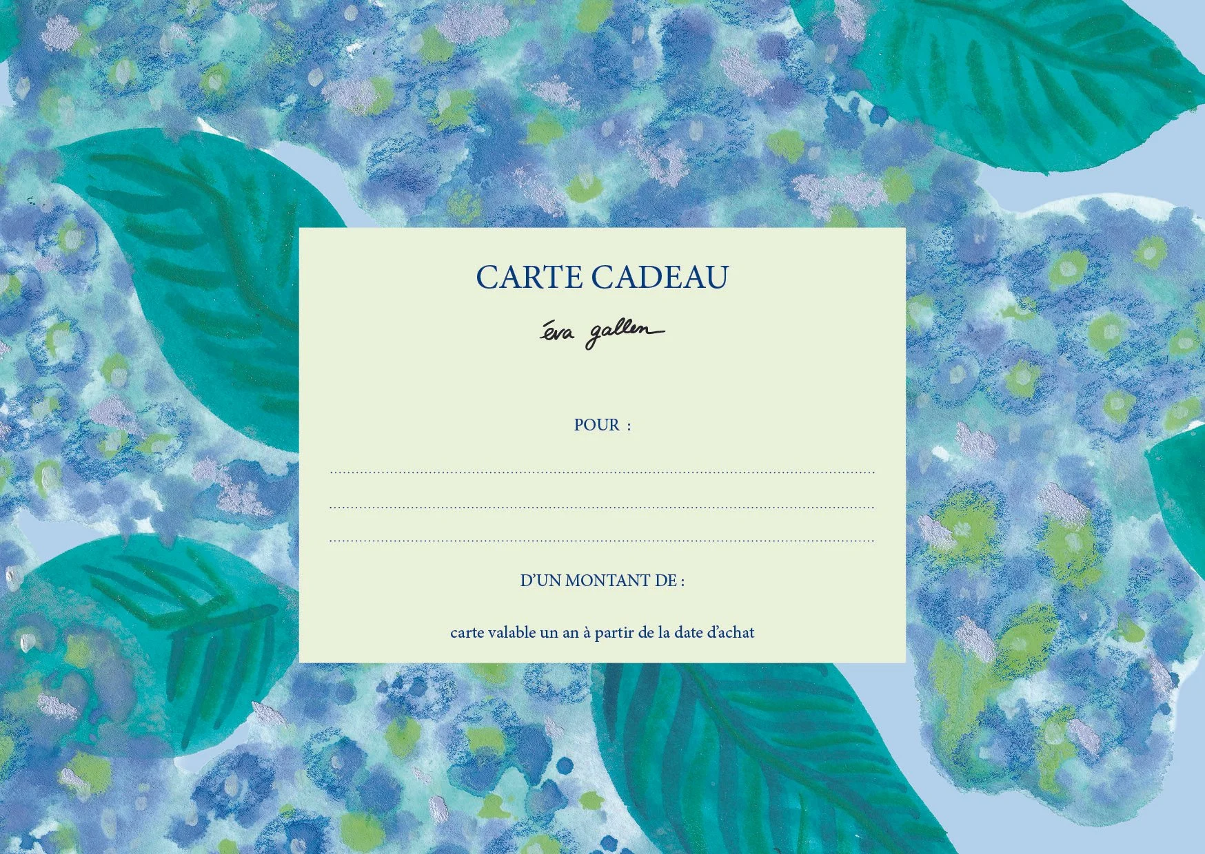 Carte-cadeau Eva Gallen