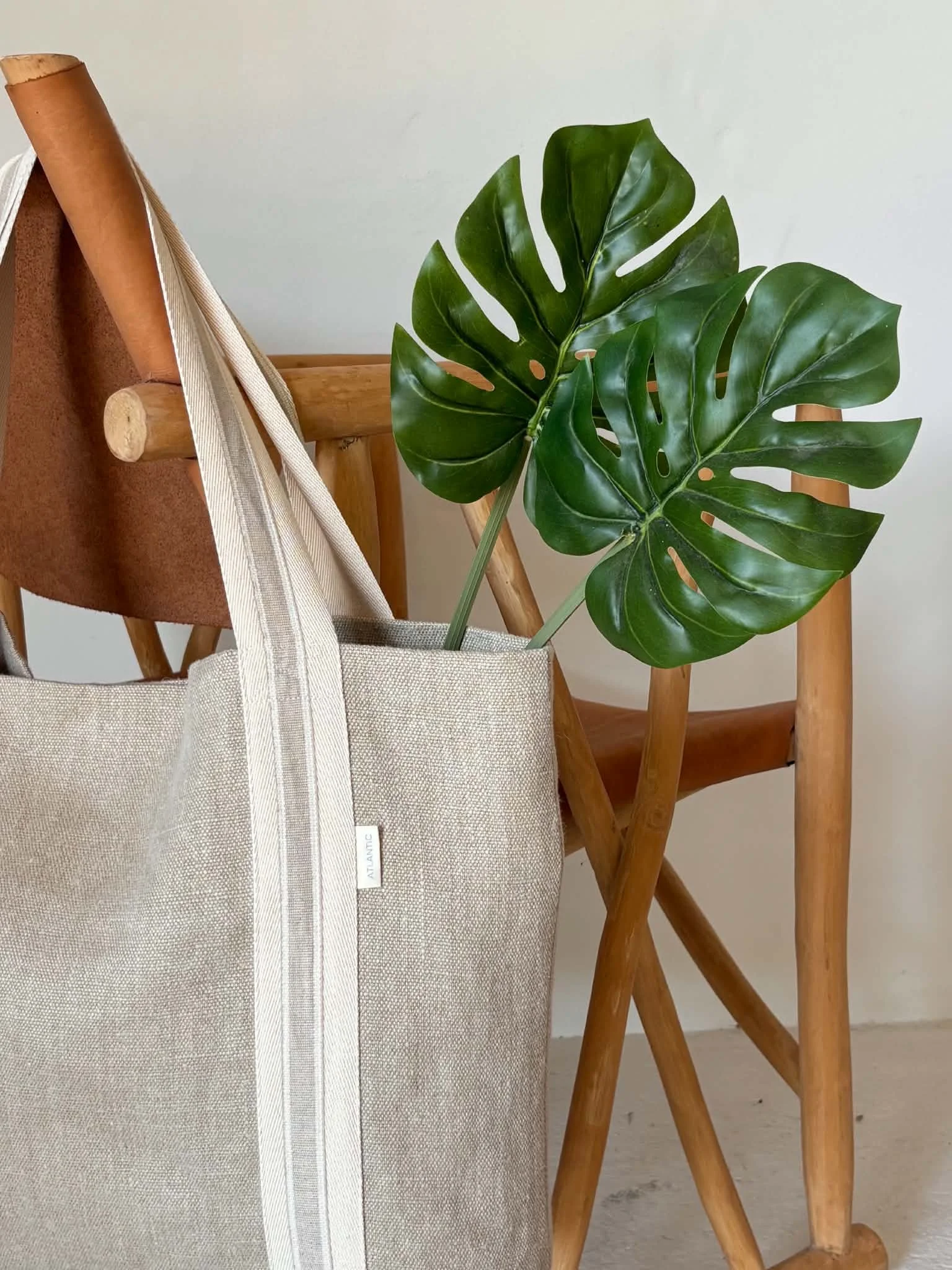 DRIFT TOTE             18 oz Unbleached European Linen Canvas