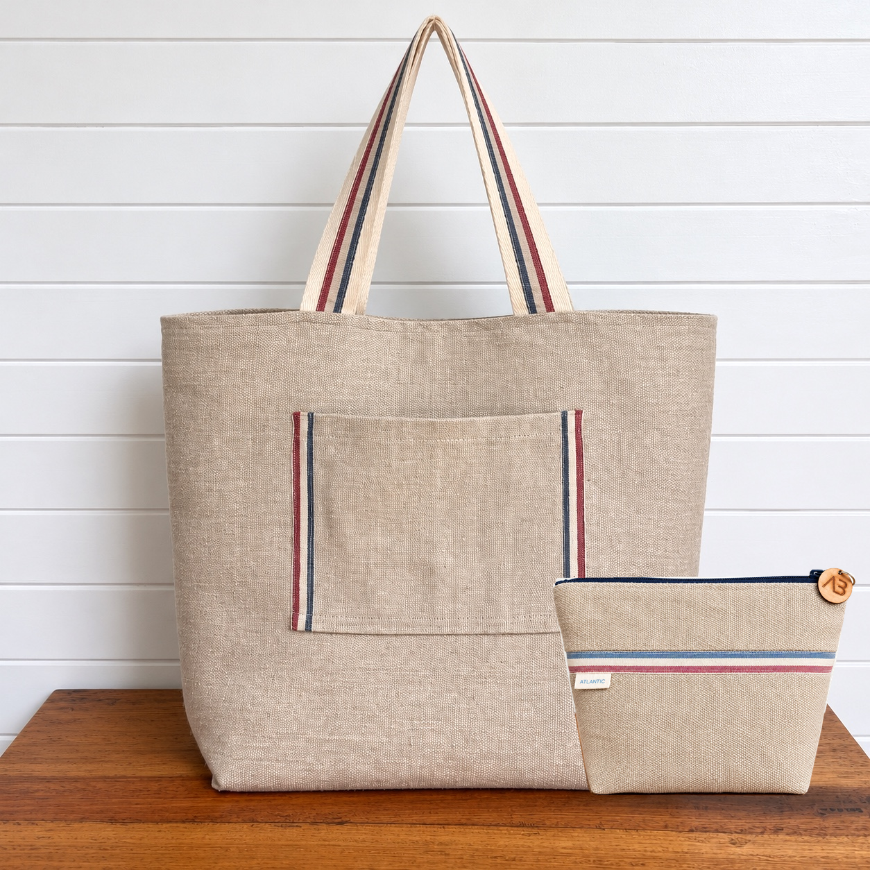 Tidal Linen Gift Set – Tote & Pouch