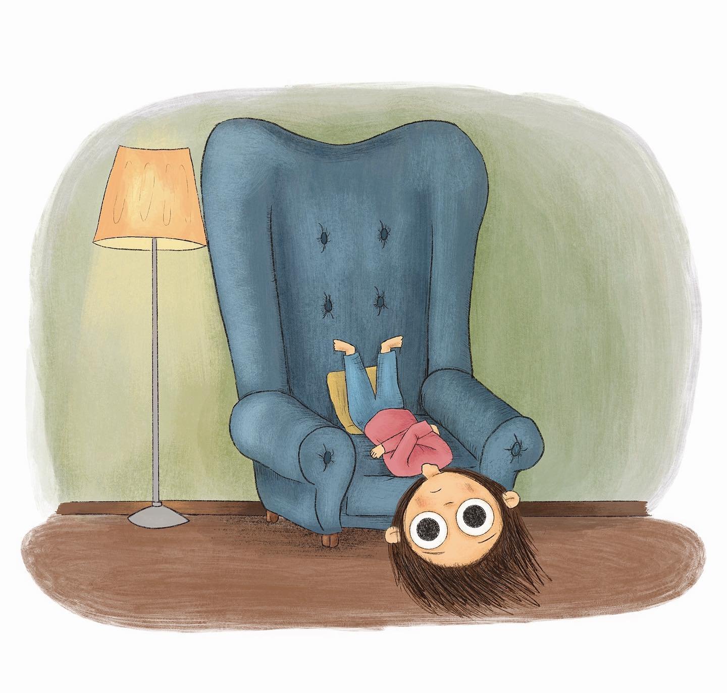 A previous image from a book concept I will love to finish someday.

I feel like I relate to this image so much thinking about the amount uni work I have on right now🥲. 

#aubill6#aubillustration#illustration#childrensillustration#childrensbook#arti