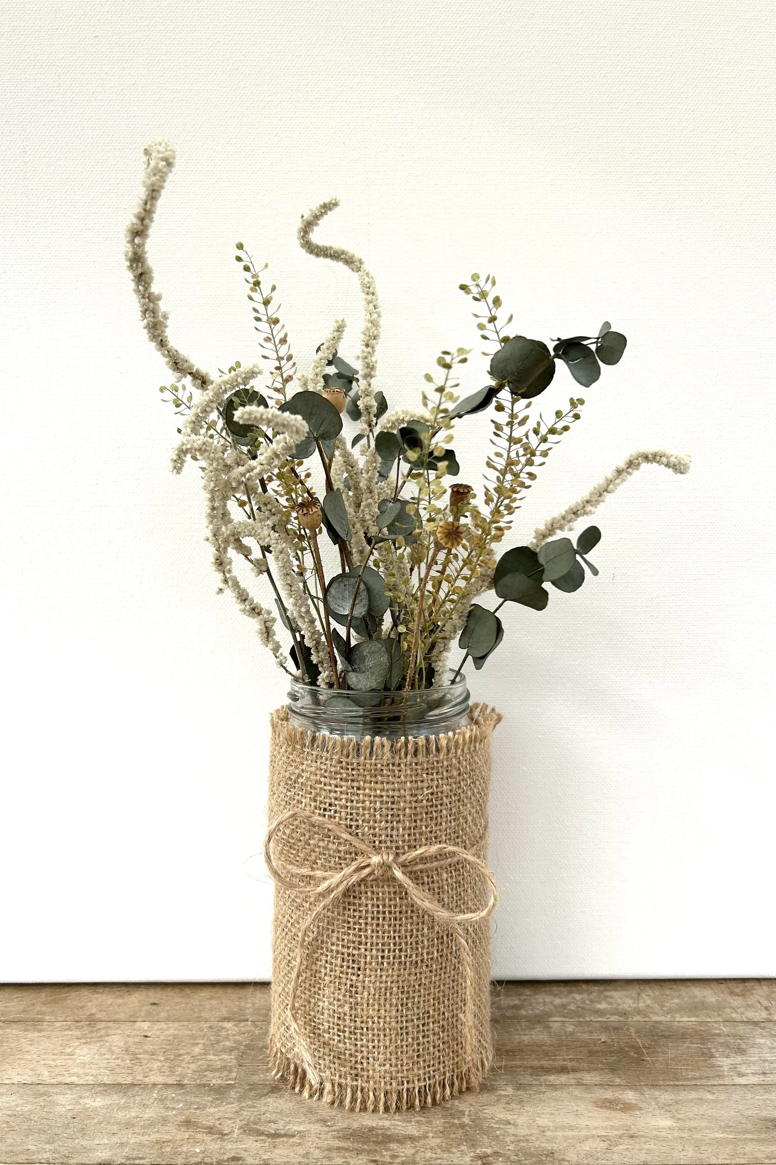 Large Jar Arrangement - Eucalyptus & Amaranthus