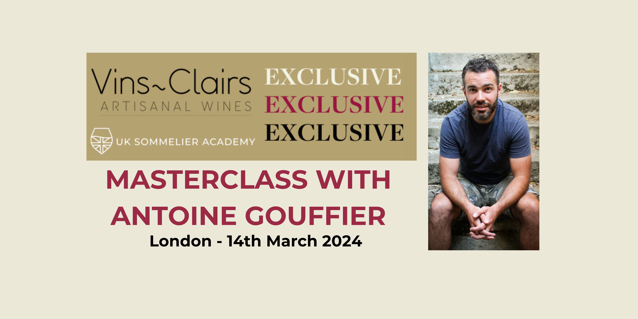 EXCLUSIVE MASTERCLASS WITH ANTOINE GOUFFIER -DOMAINE DU BOUCHOT -