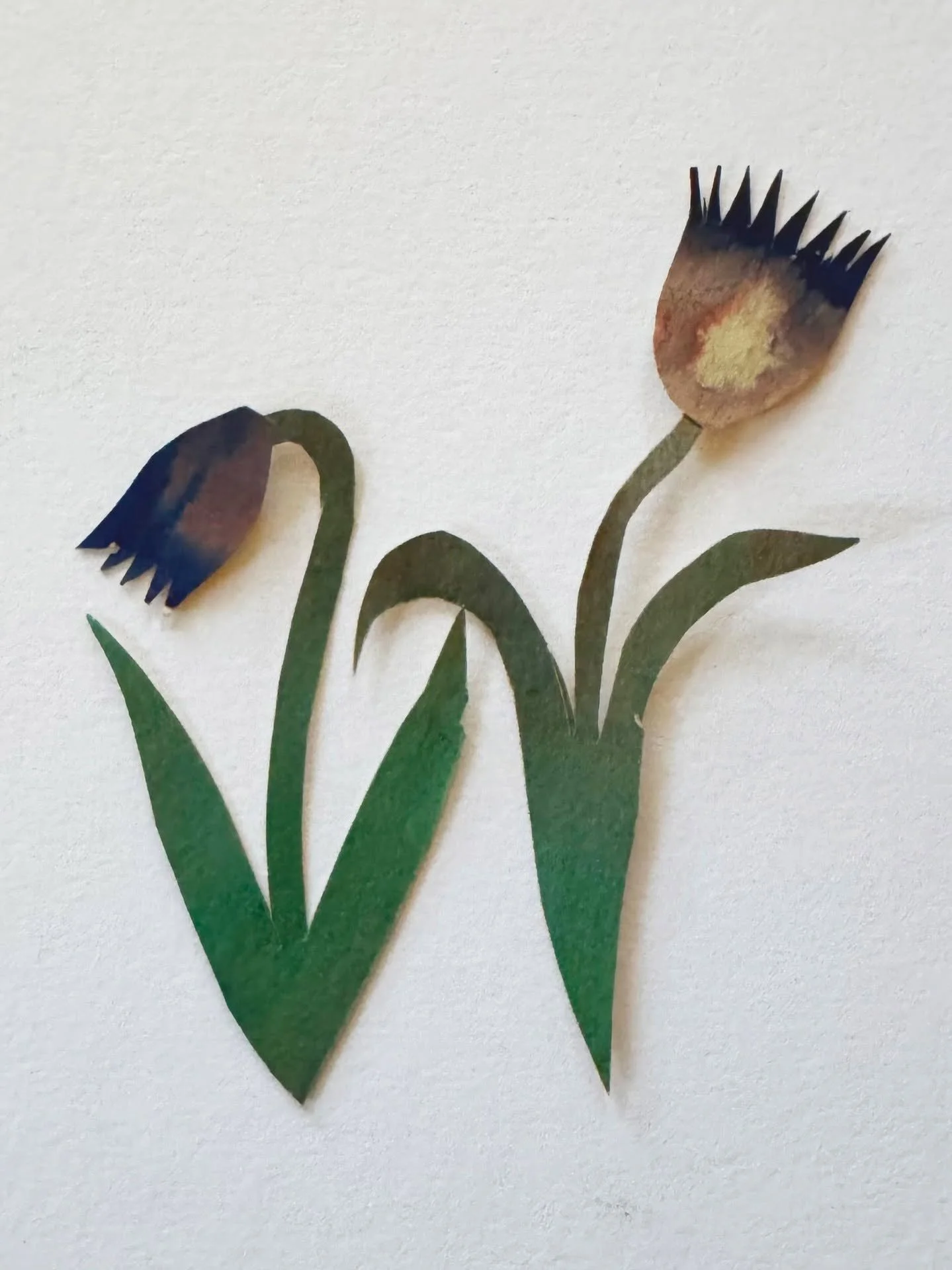 Day 42 of 100: Two quick flowers.
I have something much more involved that I&rsquo;m still piecing together and will hopefully be done tomorrow, but I promised myself I&rsquo;d post cutouts every day&mdash;in part that is to make myself rush and make