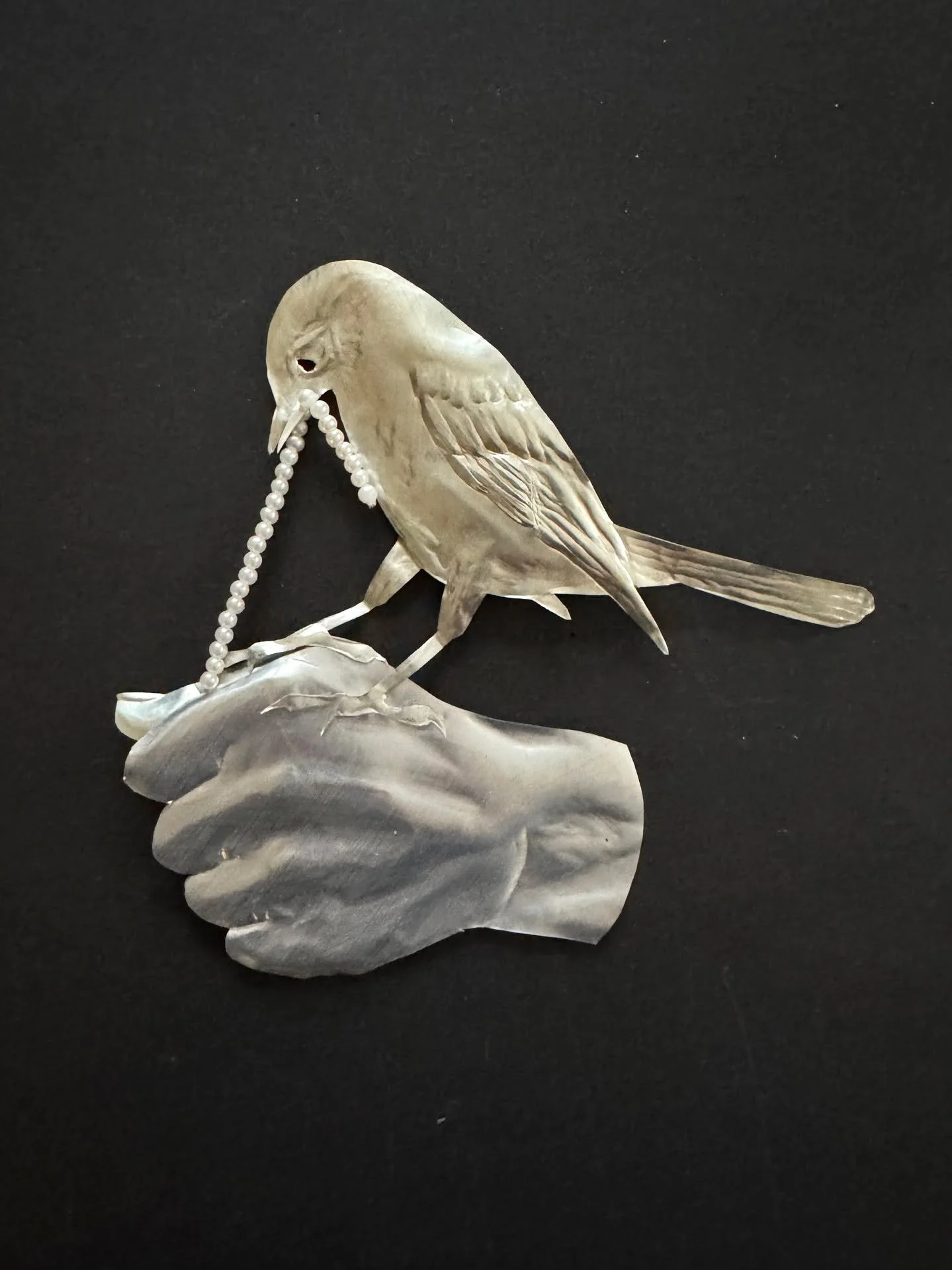 Day 88 of 100: Mine!

Who is the thief? Who is the greedy one? Who had it first? Who will have the last laugh?

Out of all the cutouts I&rsquo;ve done this little one may have been the most frustrating because of STRINGING THE STUPID PEARLS. Apparent