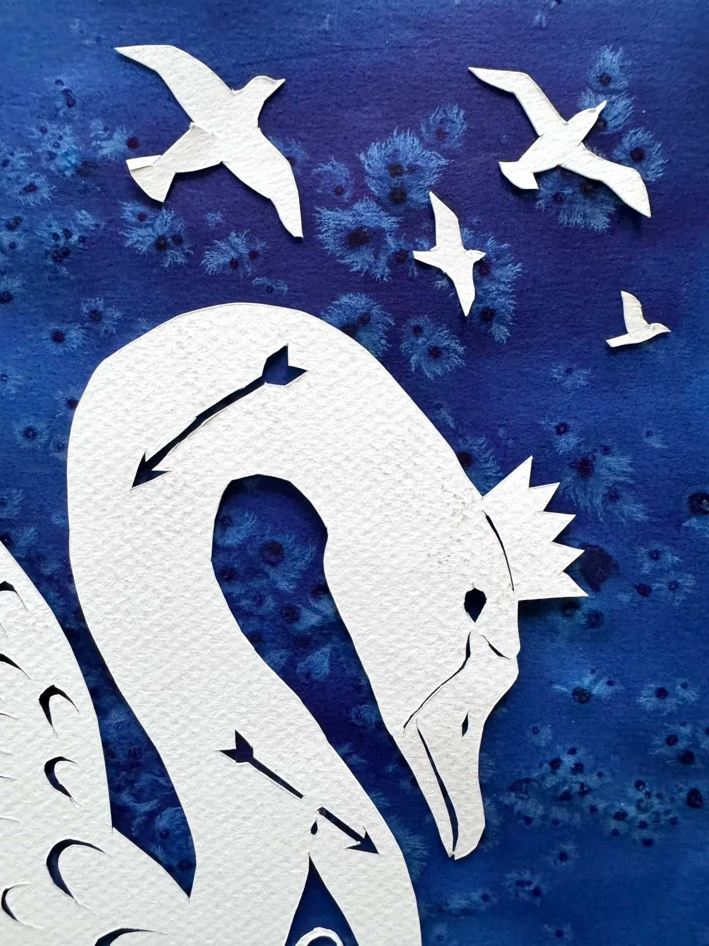 Day 91 of 100: King of the Birds

I wouldn&rsquo;t call my two swan pieces &ldquo;art&rdquo; like a lot of the rest of the cutouts, as they&rsquo;re inescapably narrative, even if the narrative doesn&rsquo;t exist until I make the piece. This one has