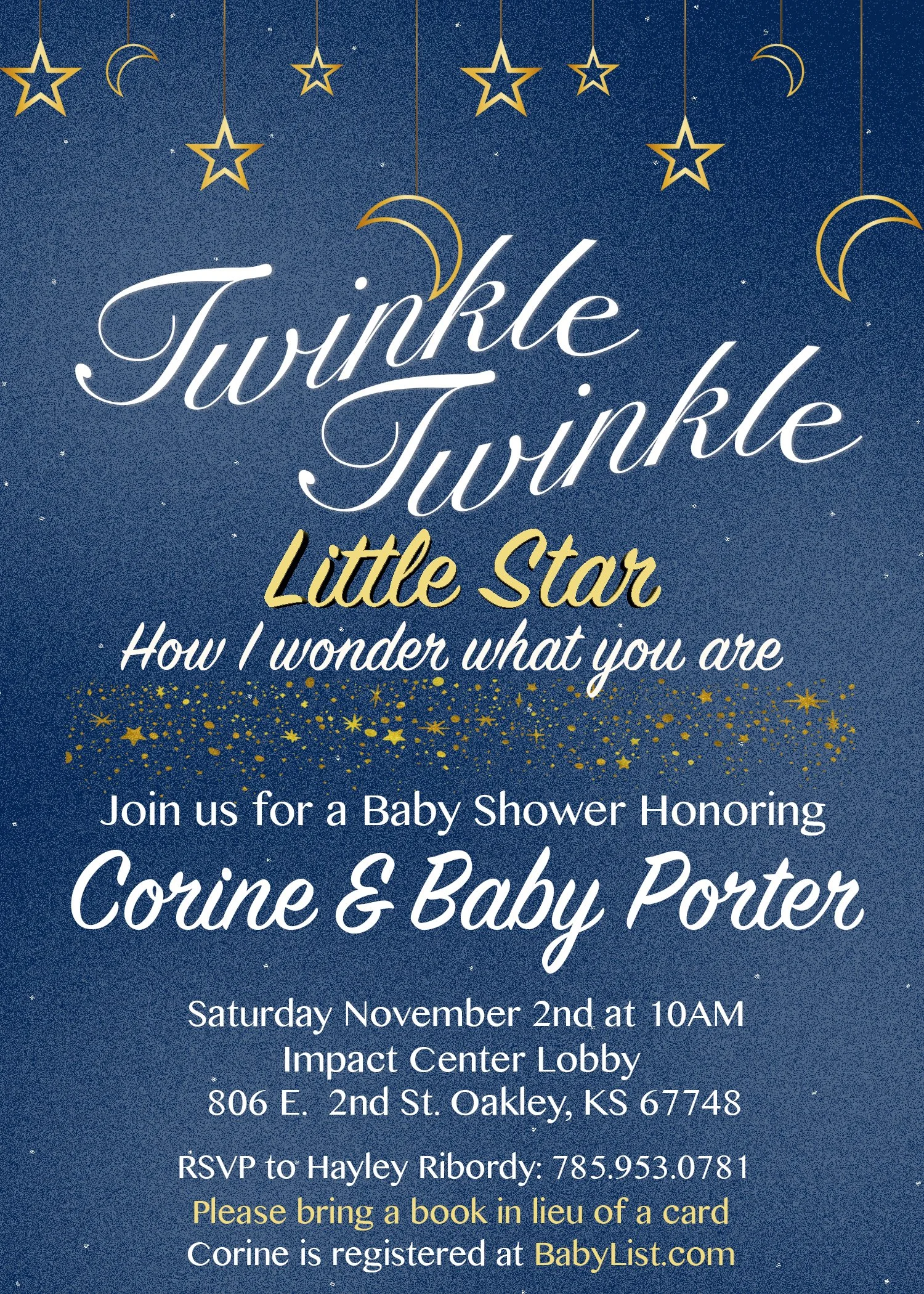 An baby shower invitation I designed