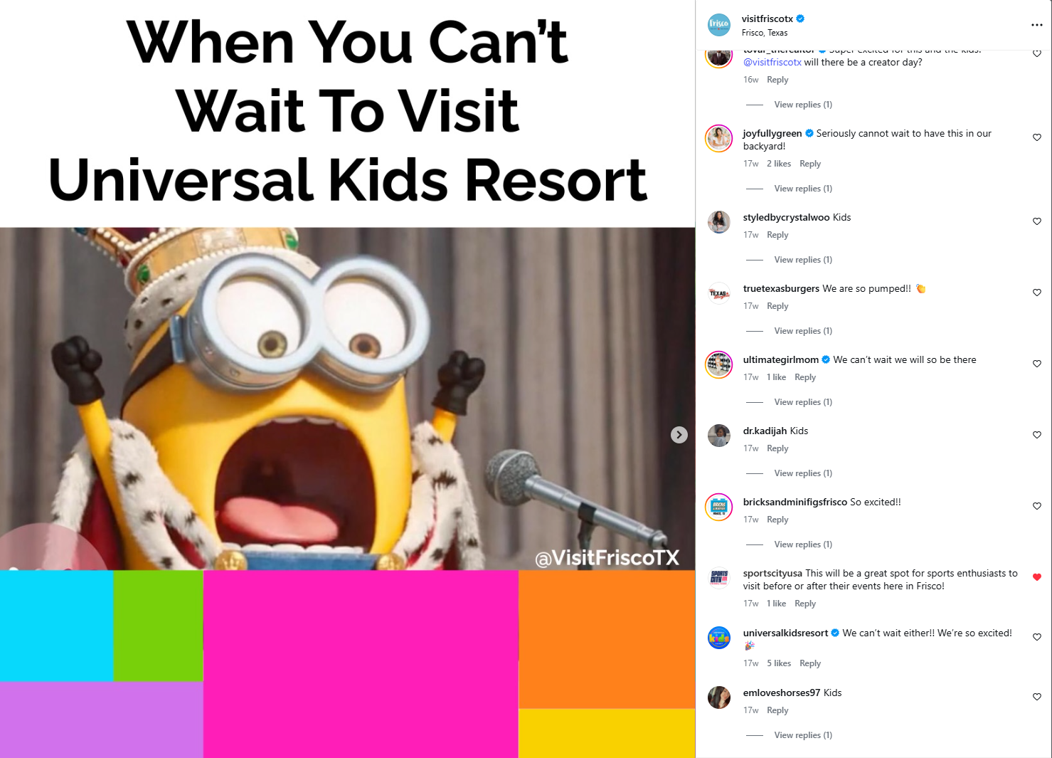 While we were limited on what we could say due to IP partners and confidential information, I decided to lean into the excitement of the upcoming Universal Kids Resort opening by using license-free images and combining those into the various IP's at 