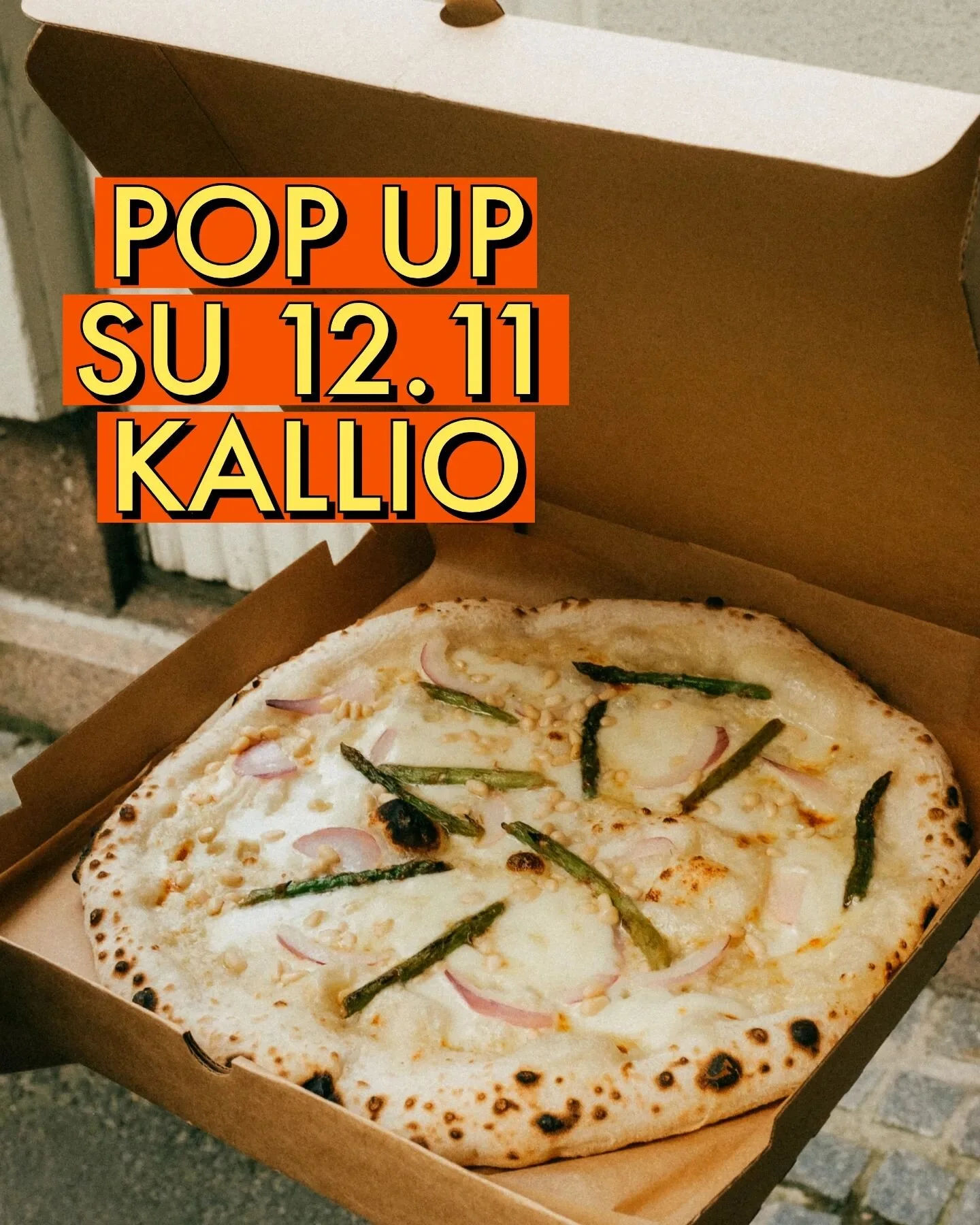 POP UP SU 12.11!📢🍕

Se on t&auml;&auml;ll&auml; taas, tervetuloa ensi sunnuntaina hakemaan pizzaa klo 12-20🍕😍 Menussa kaksi uutuutta, KURPIZZA (kts. edellinen postaus🎃) sek&auml; BACHATA💃. Paluumuuttajana listalle p&auml;&auml;tynyt my&ouml;s k