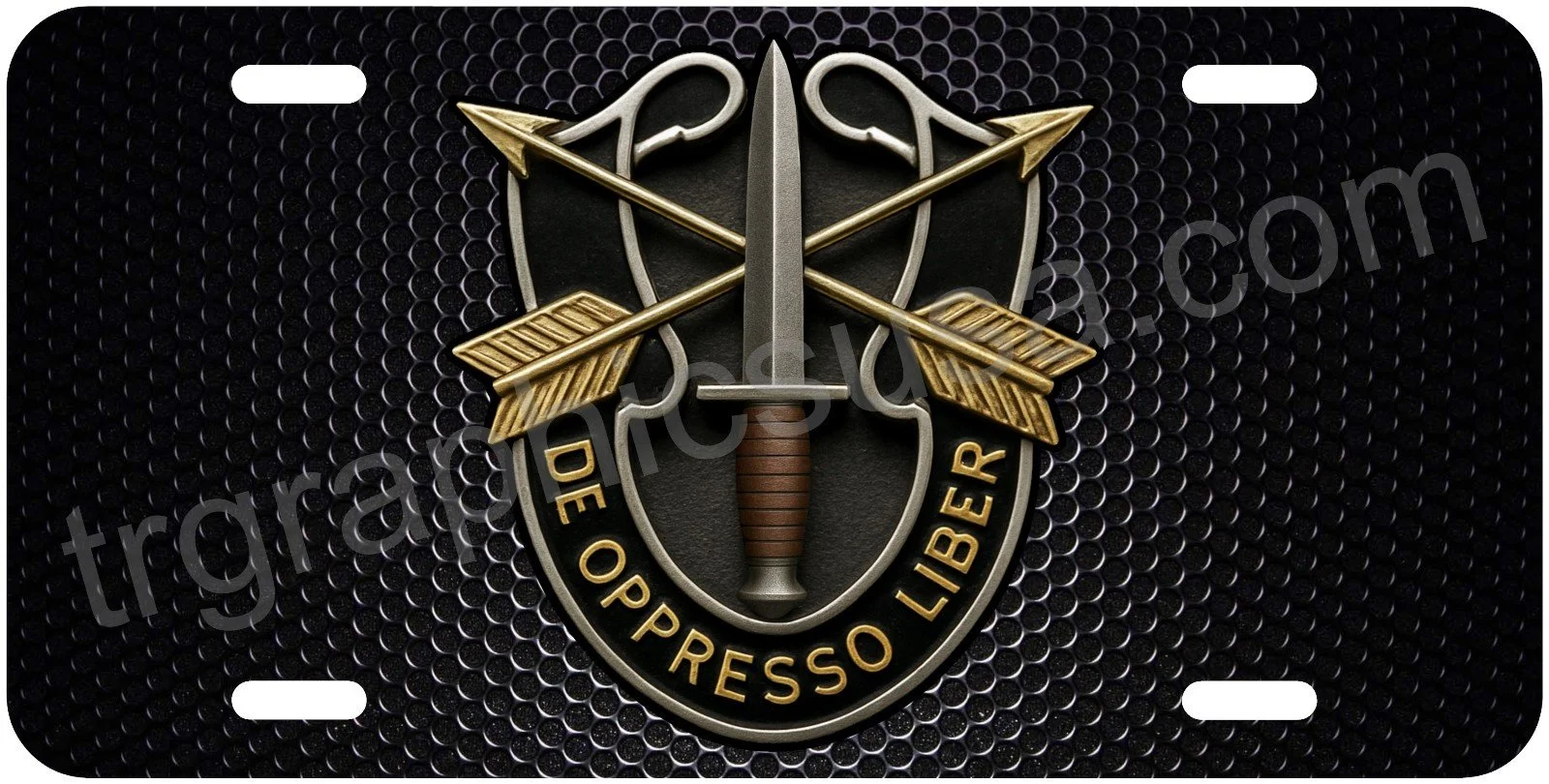 Special Forces License Plate Black Background, Rangers, Seals, LRRP, SOG, Delta