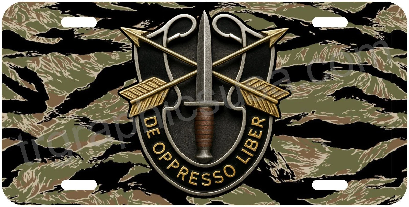 Special Forces License Plate Tiger Stripes, Rangers, Seals, LRRP, MacVSog, Delta