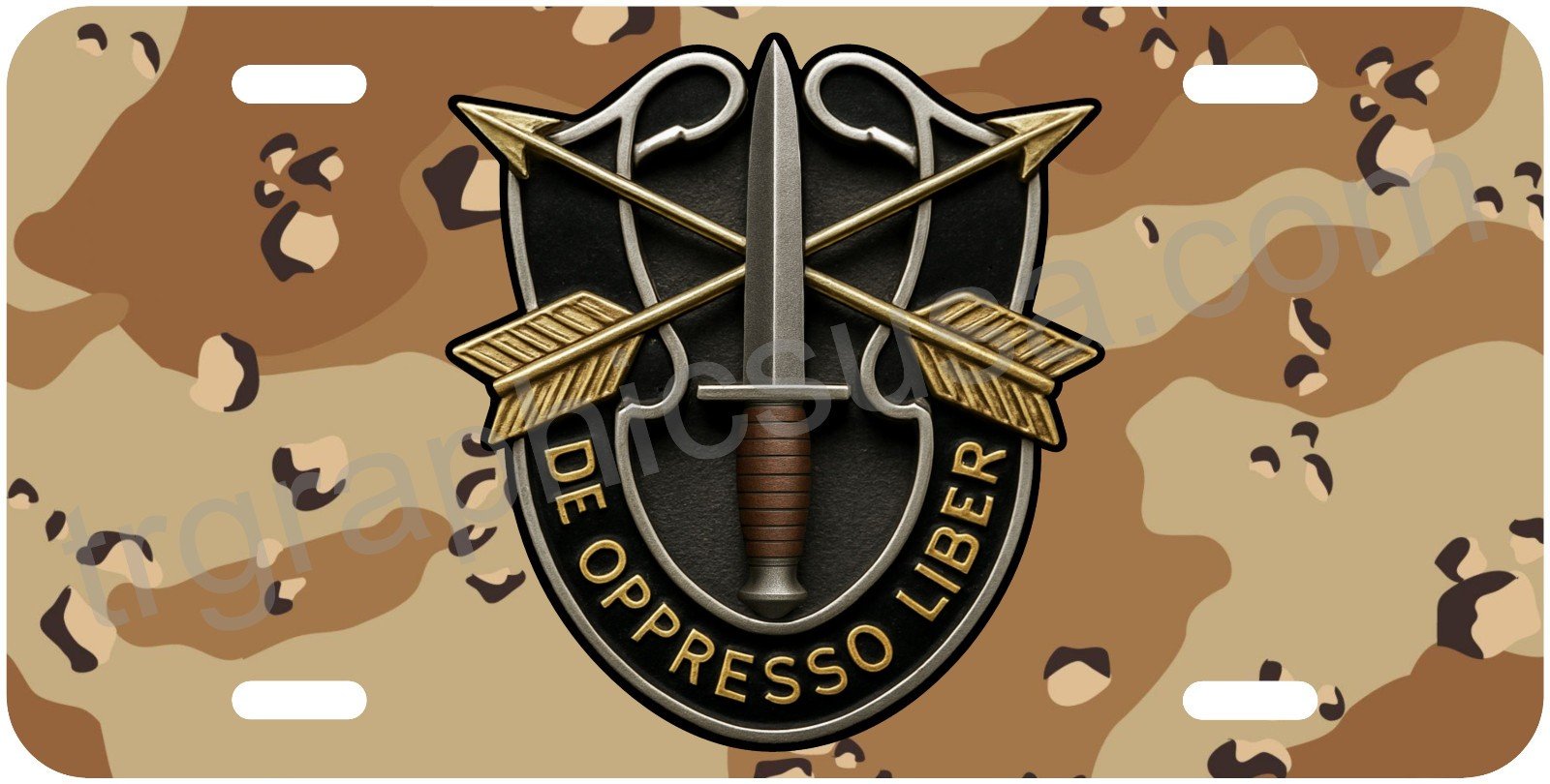 Special Forces License Plate Chocolate Chip Desert, Rangers, Seals, LRRP, SOG