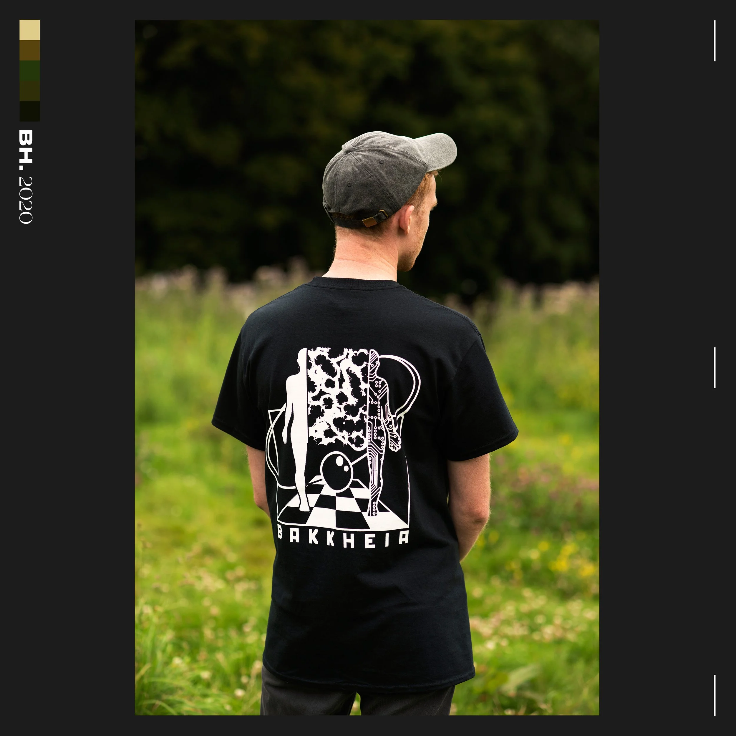 'Side Split' T shirt design for Bakkheia (2020). 