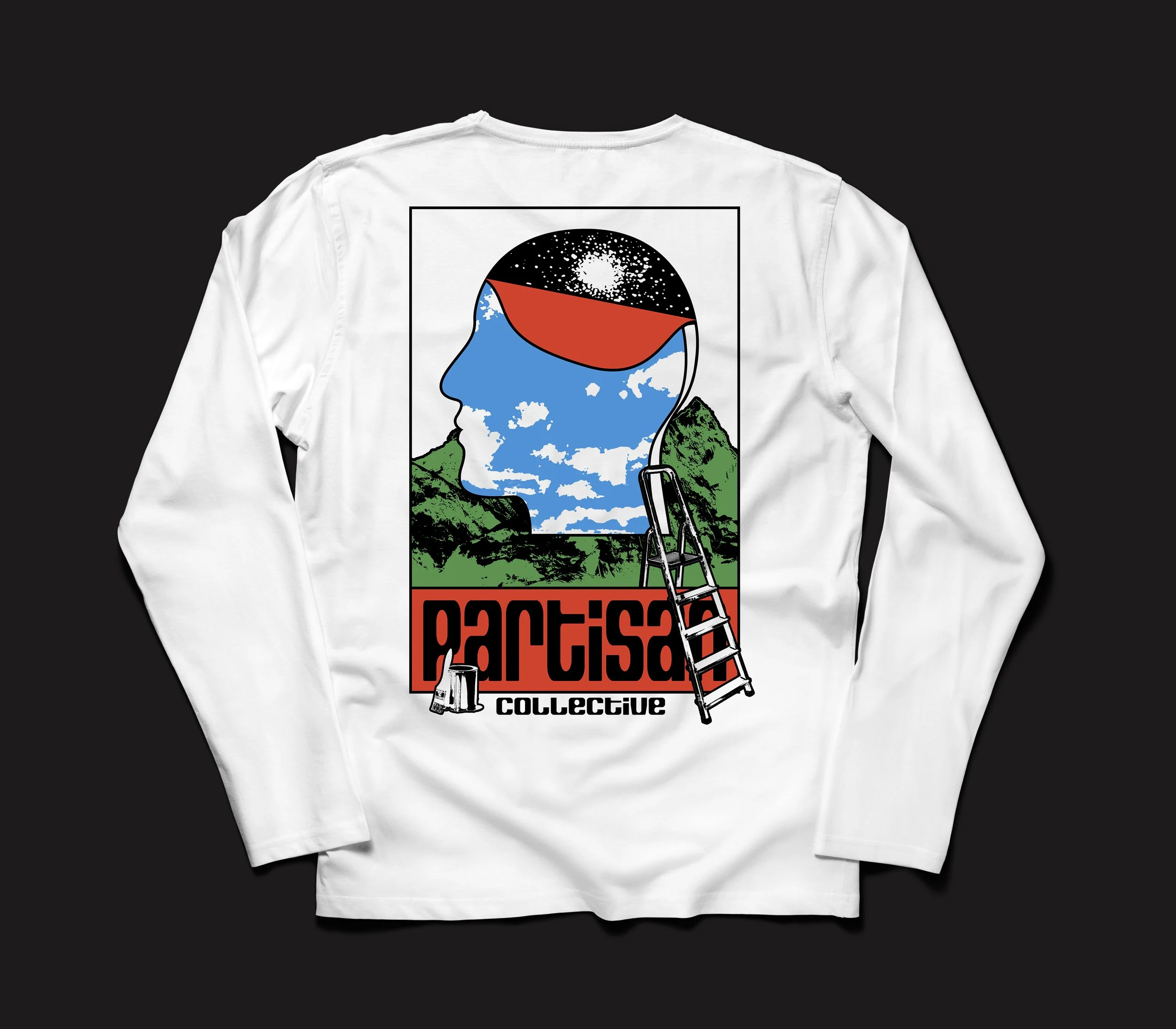 T shirt design for Partisan Manchester's fun raising drive (2021). 