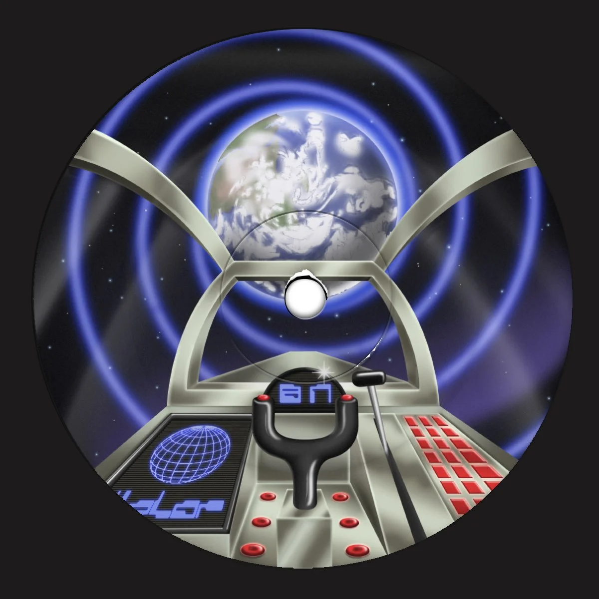 Centre label for Explorer of the Humankind's ep  'Where did Ya'll Go?' (2020). 