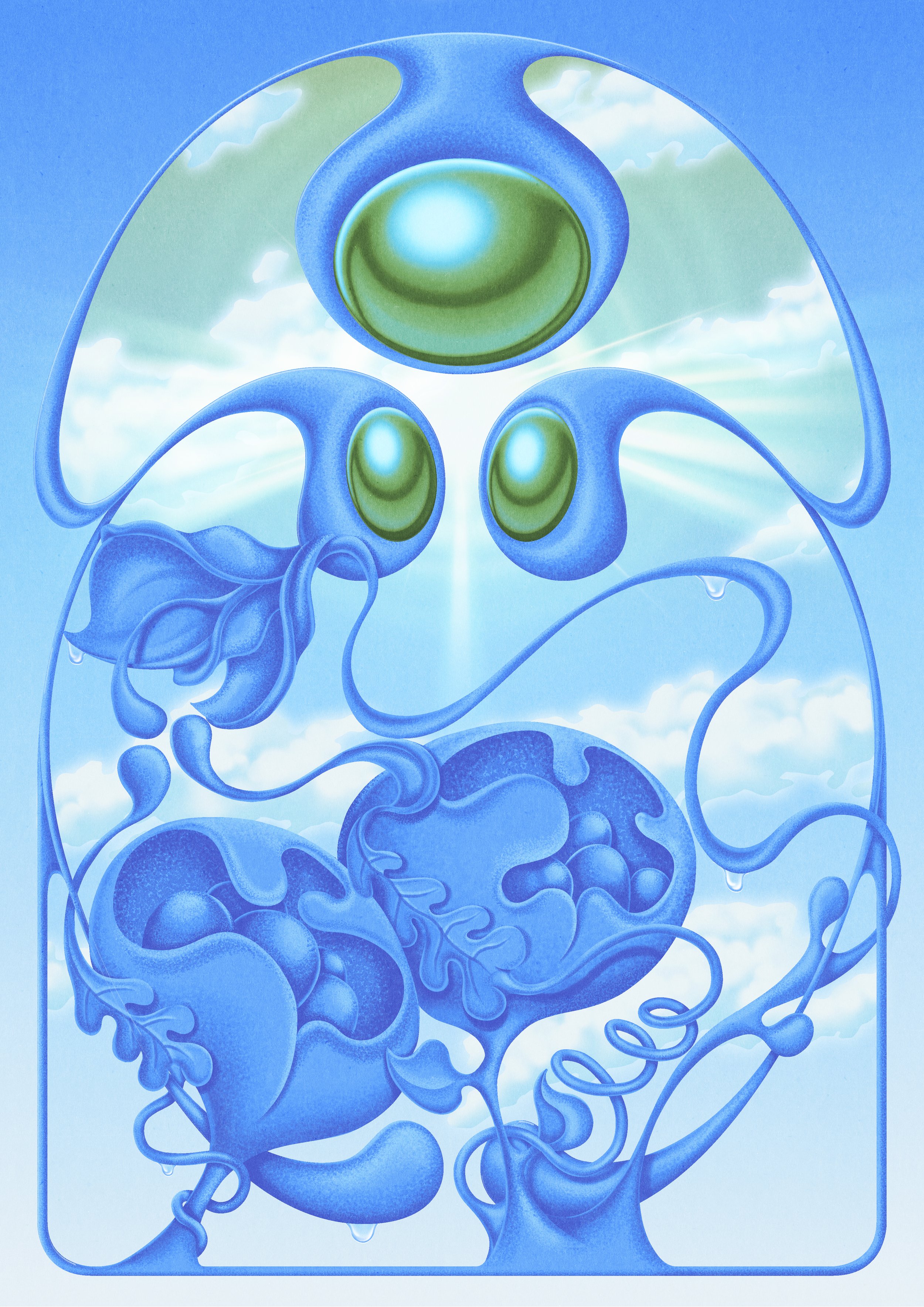 Blue Bulbs, Personal work, 2026.