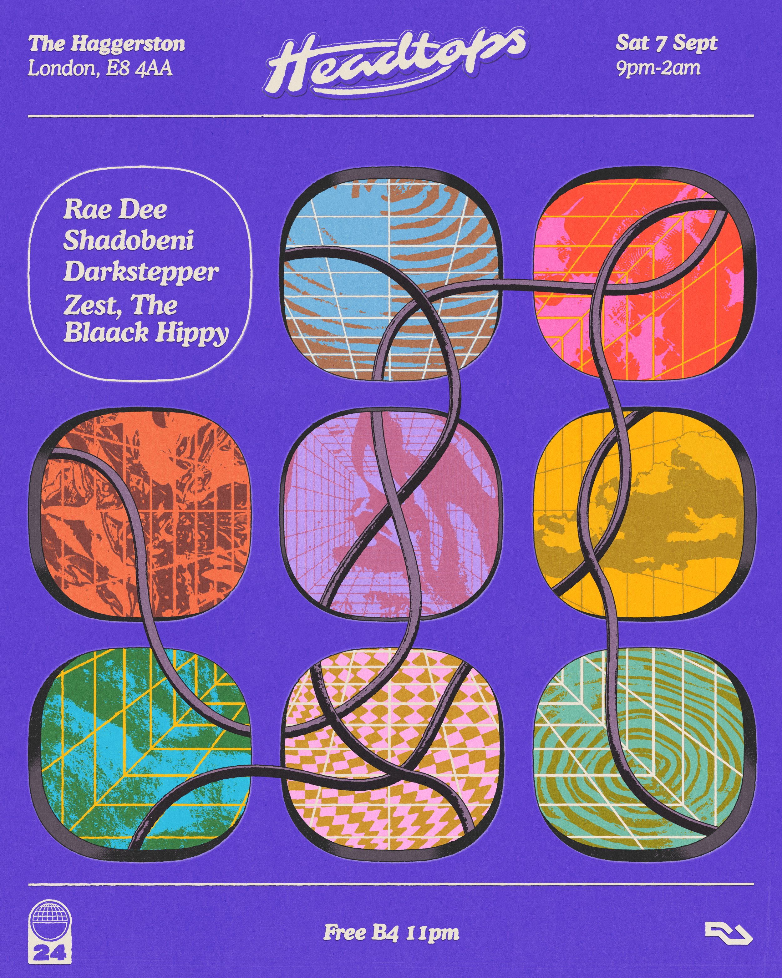 Poster for Headtops Collective, in 5:4 ratio (2024).