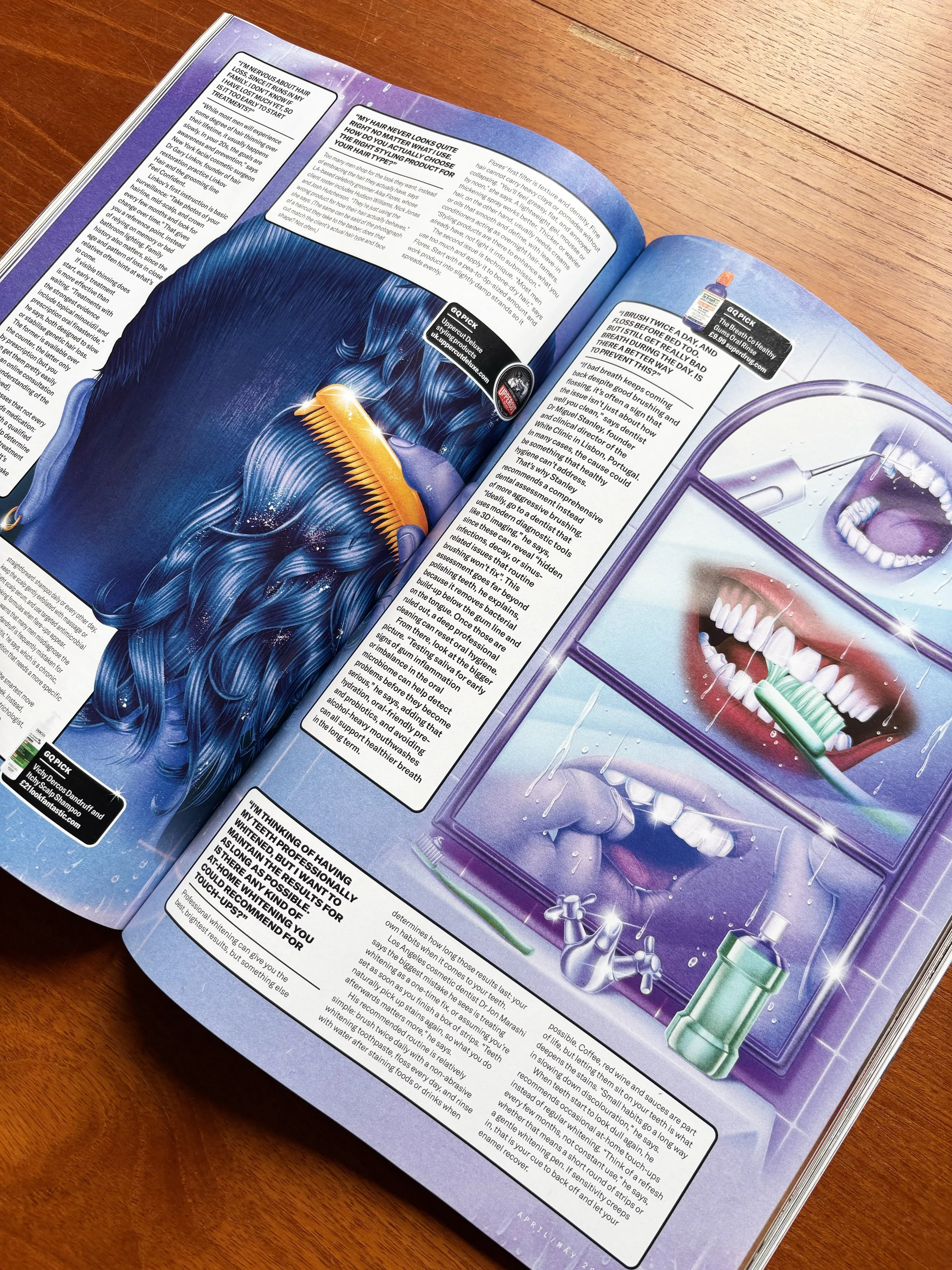 Global Grooming Taskforce, GQ Magazine, April/May 2026, in collaboration with Jacky Winter and Art Direction from Mike Cathro. 
