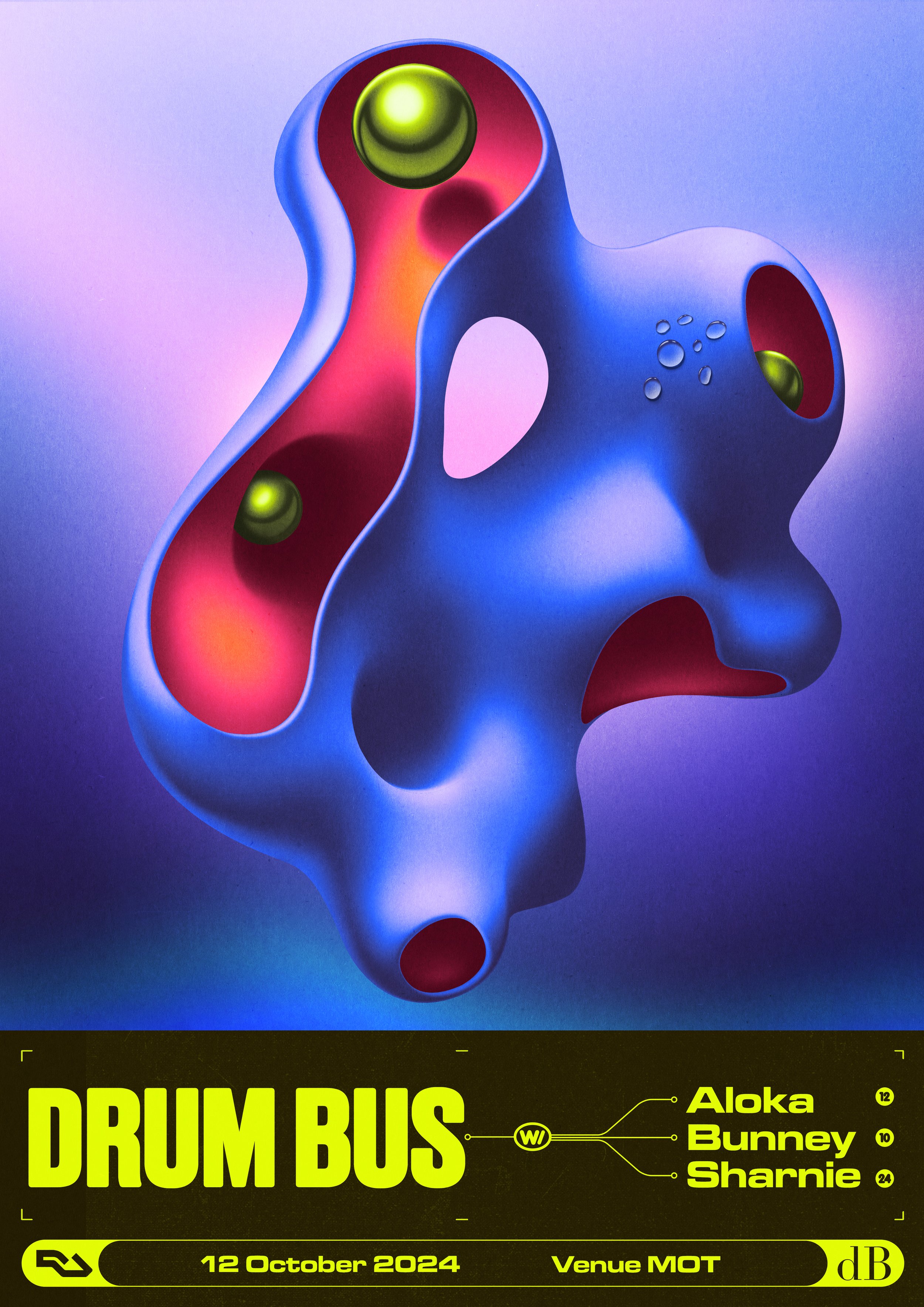 Poster for Dum Bus, at Venue MOT, (2024).