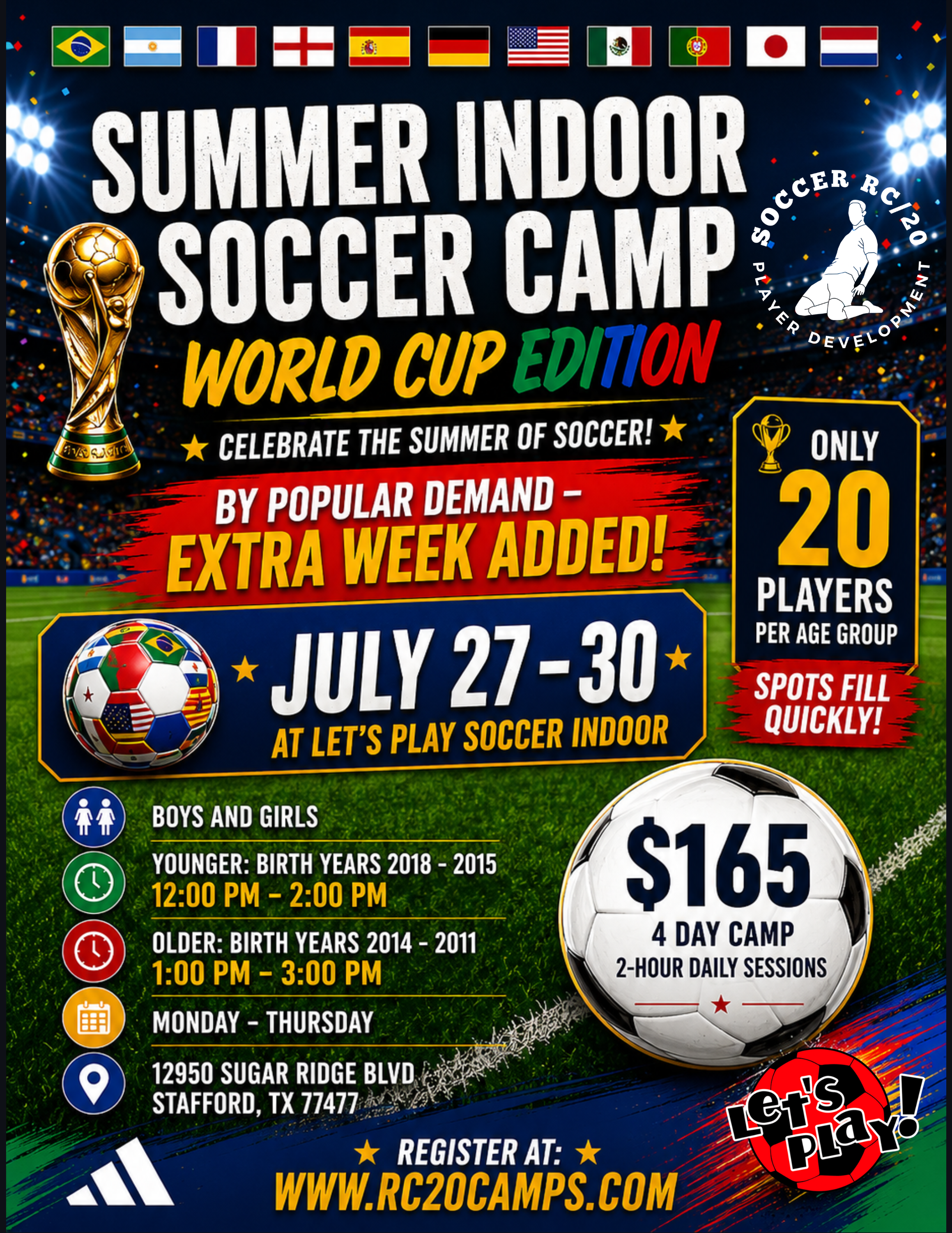 Summer Indoor Camp World Cup Edition (2018 - 2011)  JULY 27 - 30, 2026