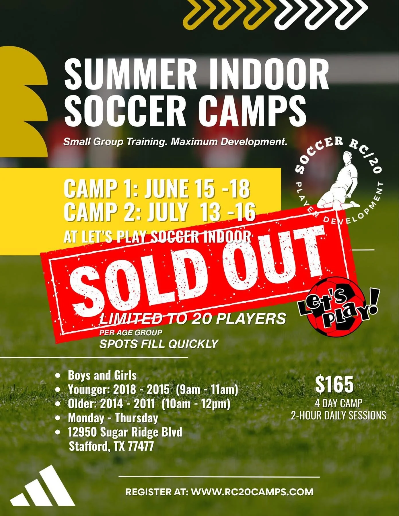 2026 Summer  Indoor Camp 1 (2018 - 2011) June 15 - 18, 2026