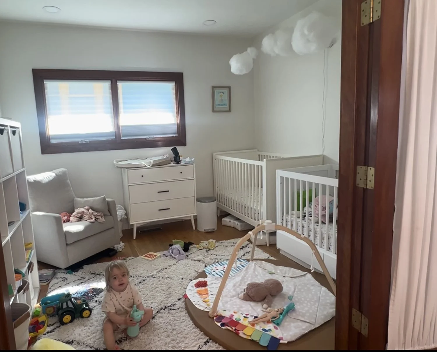 photo of a flash on a dresser in a toddler's room at a lifestyle photo session