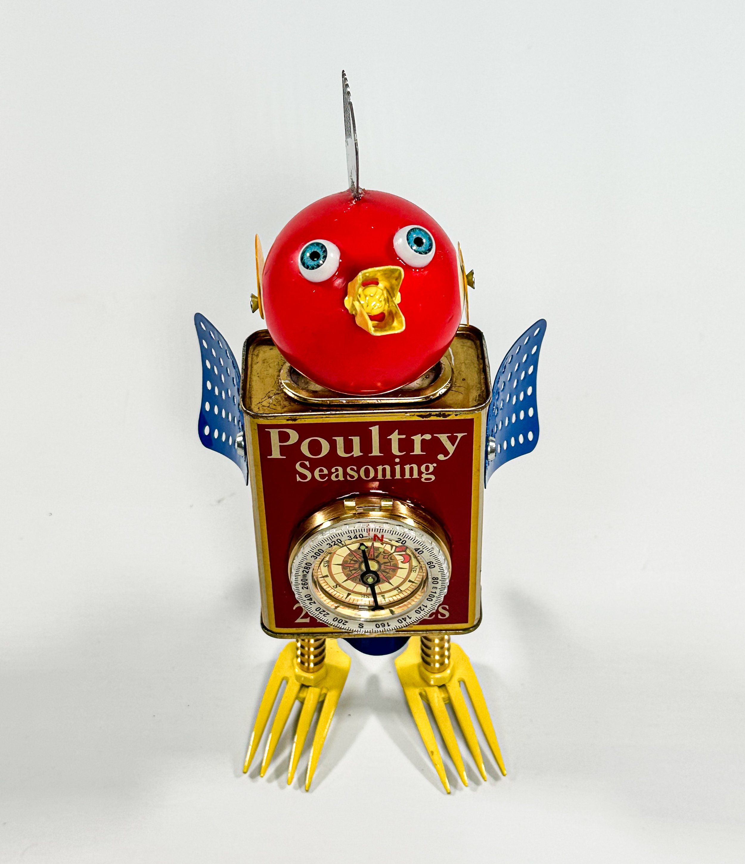 SOLD. "Cluck Norris". 10" X 5" X 4".