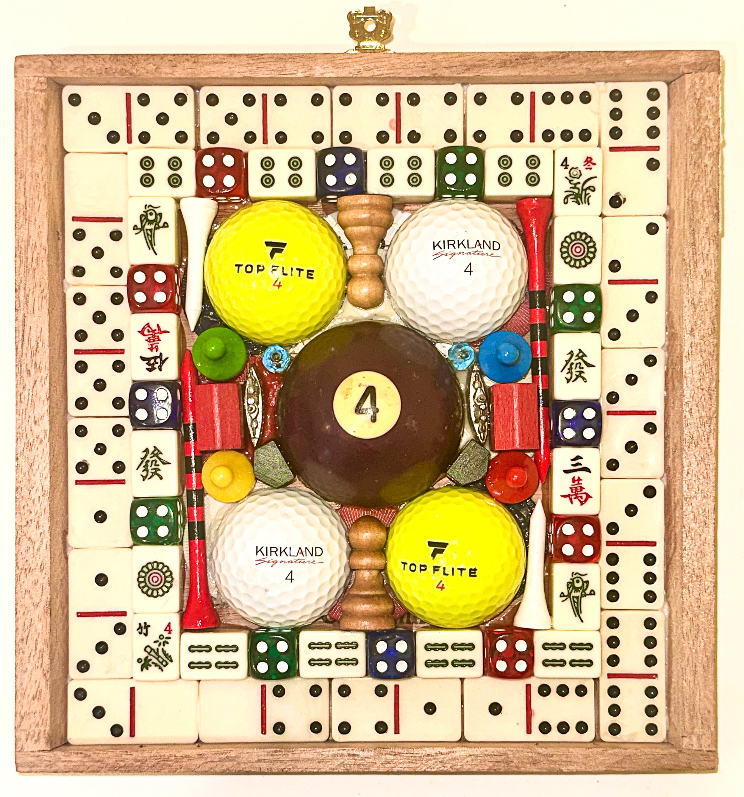 SOLD. "4-Play" Assemblage
8" X 8"