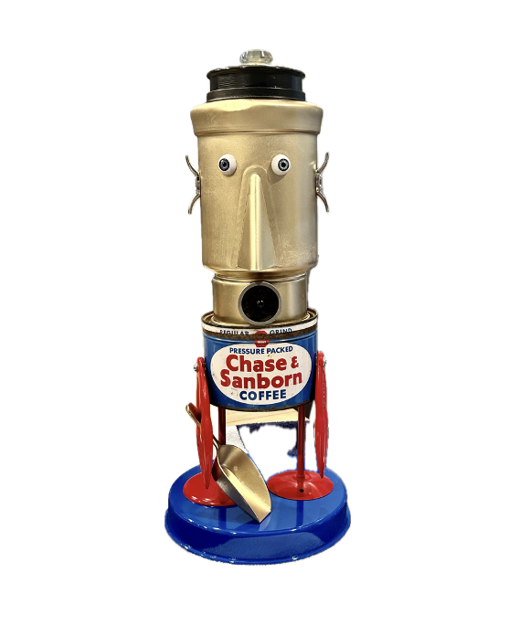 AVAILABLE. Mr Coffee Strikes Gold!
21" X 8" X 9"