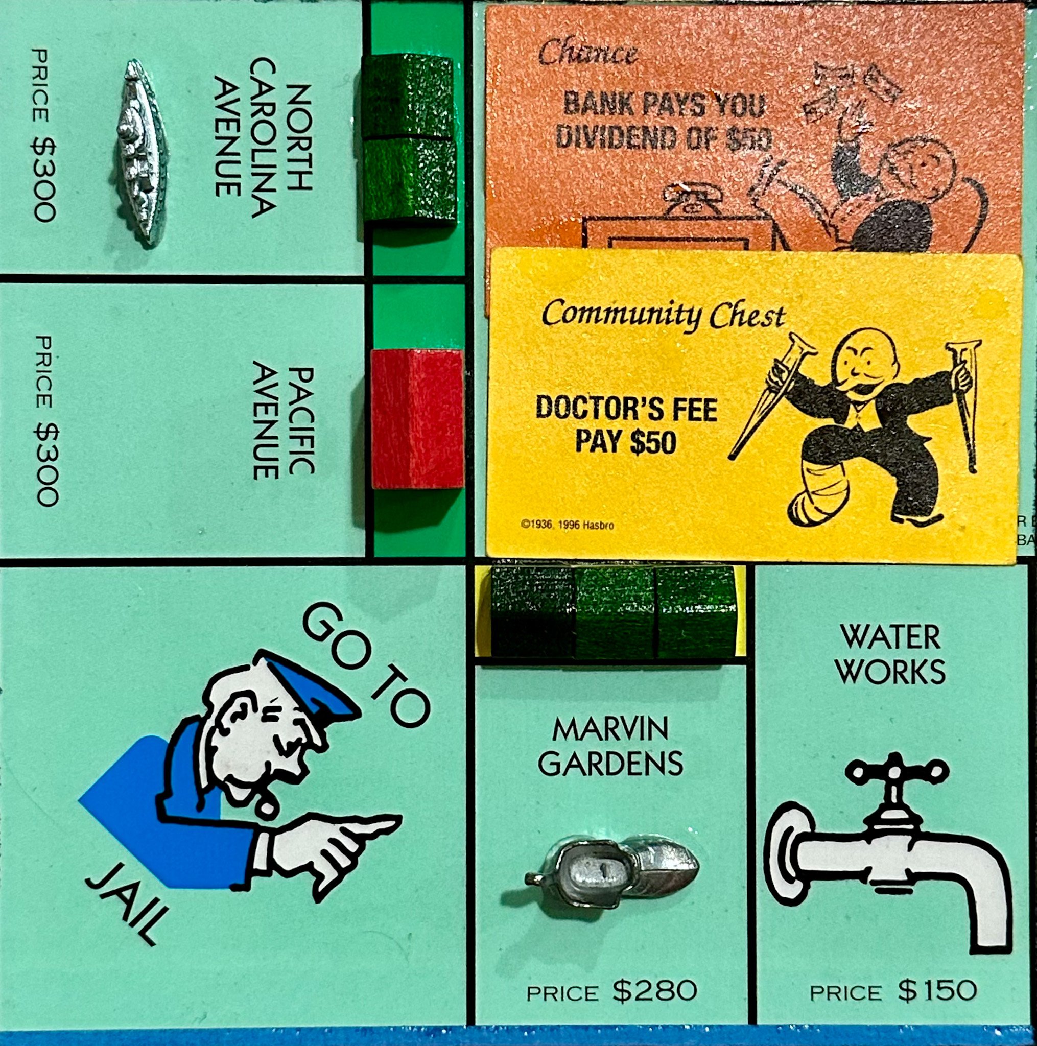 SOLD. Monopoly pieces.