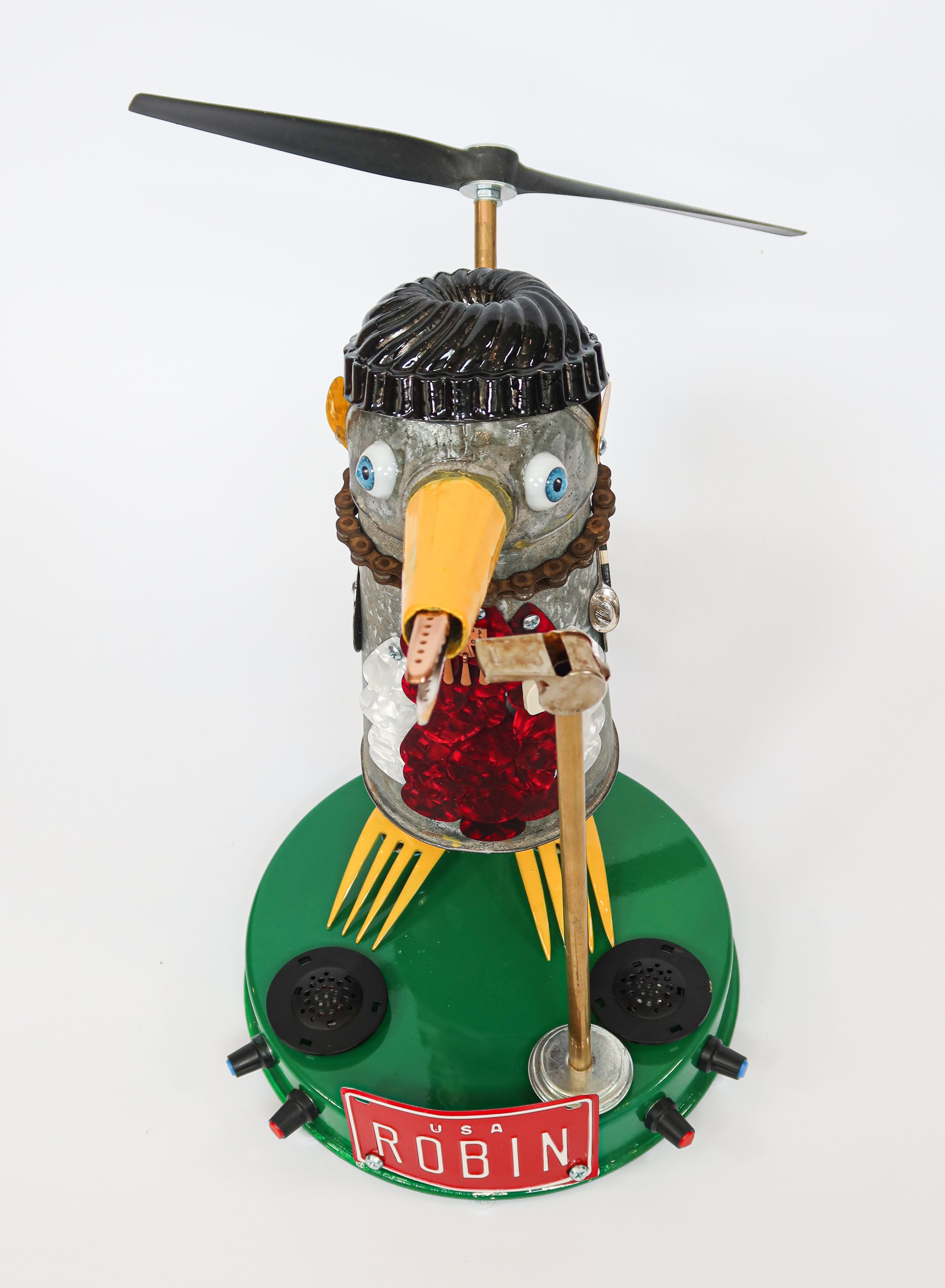 SOLD. "Rockin Robin"
13" X 11" X 12"