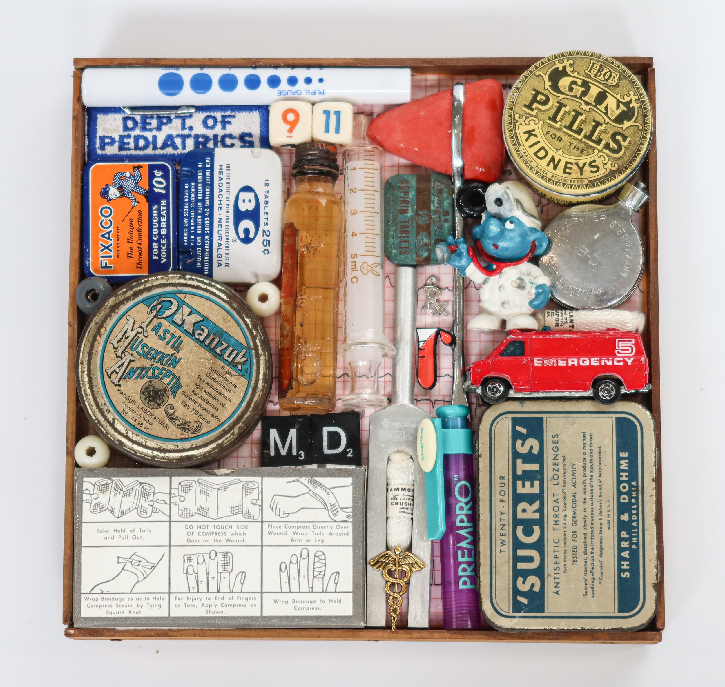 SOLD. Medical Assemblage #2
8" X 8" X 1.5"