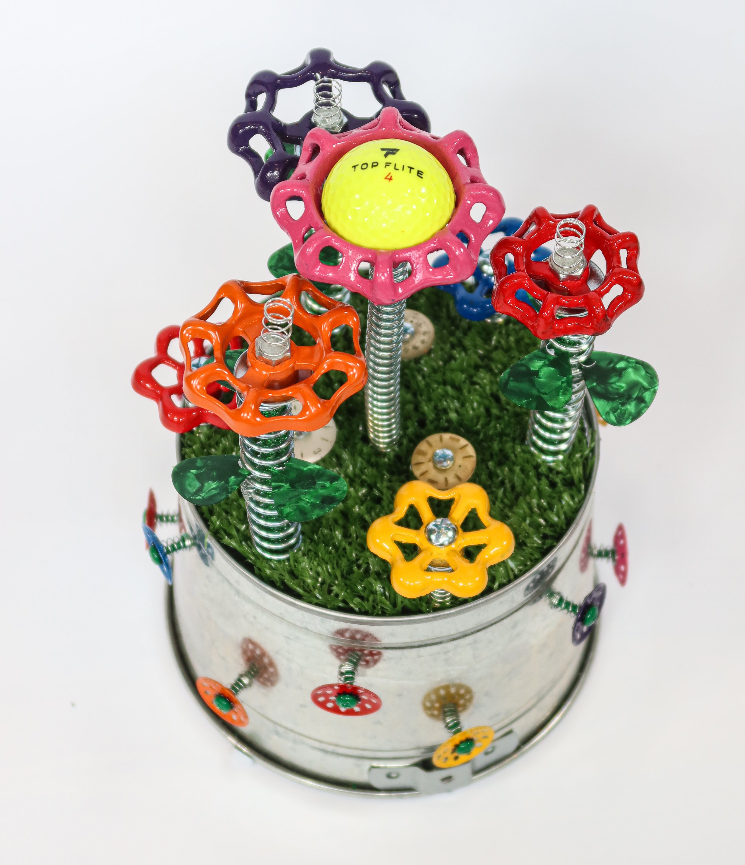 SOLD. "Springtime Flowers"
12" X 8" X 8"