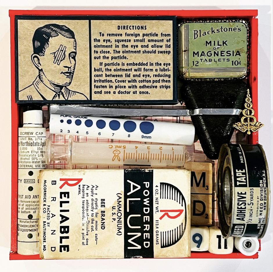 SOLD. Medical Assemblage #1
6" X 6" found
Sold to a Boston collector by Featherstone Center for the Arts.